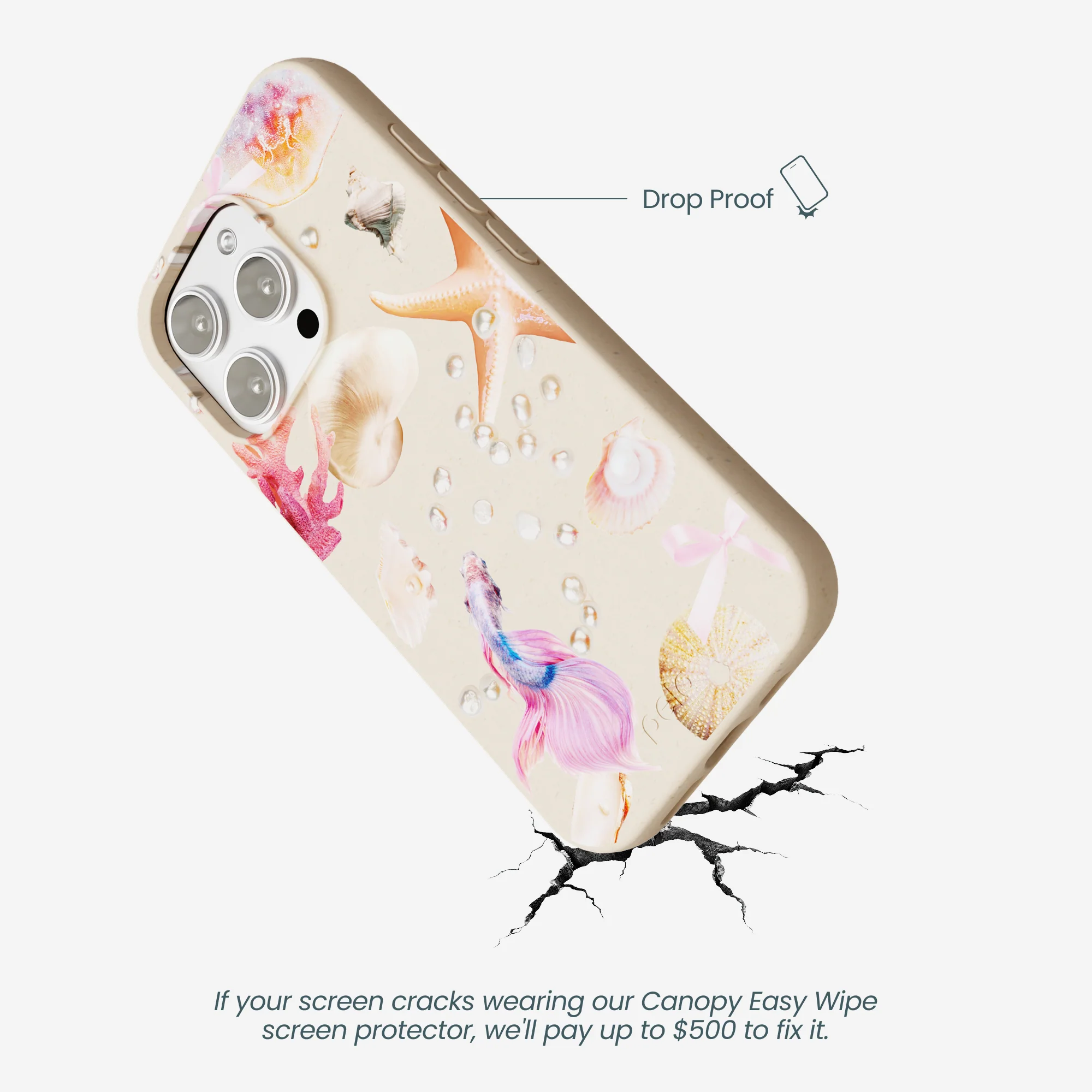 Seashell Aqua Dreams iPhone 16 Pro Max Case - Image 5