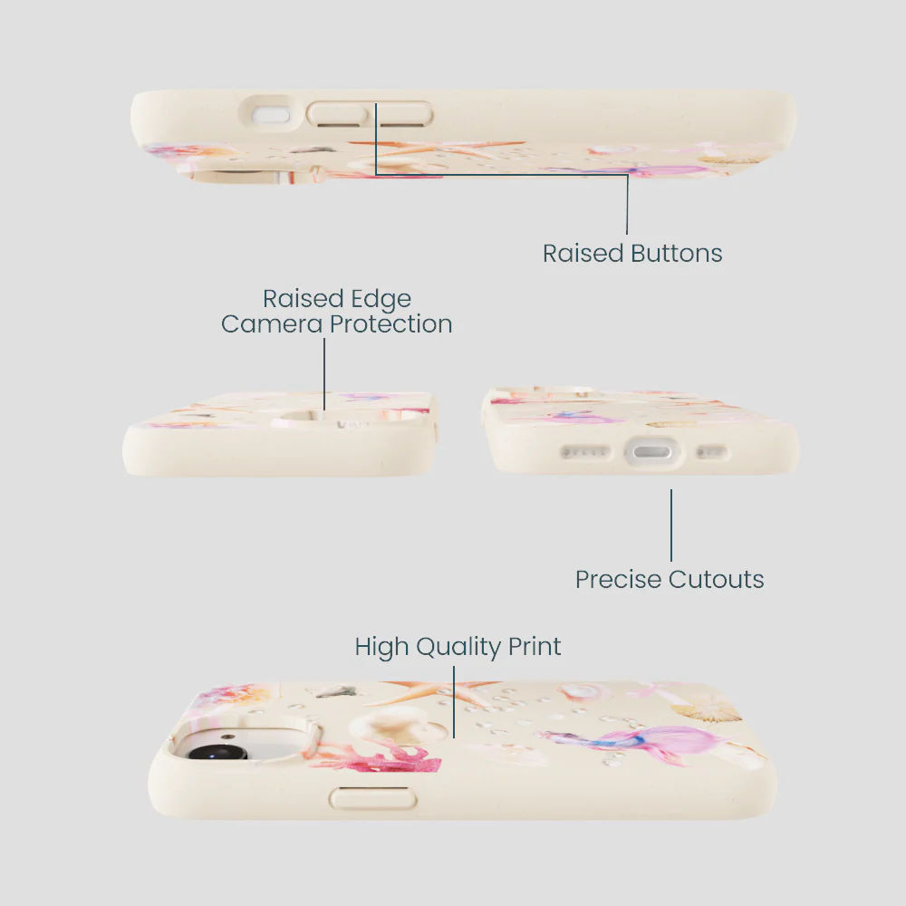 Seashell Aqua Dreams iPhone 16e/17e Case - Image 3