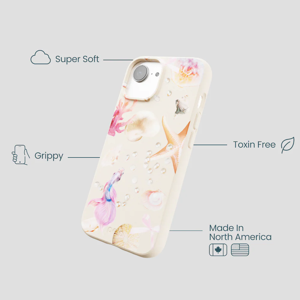 Seashell Aqua Dreams iPhone 16e/17e Case - Image 4