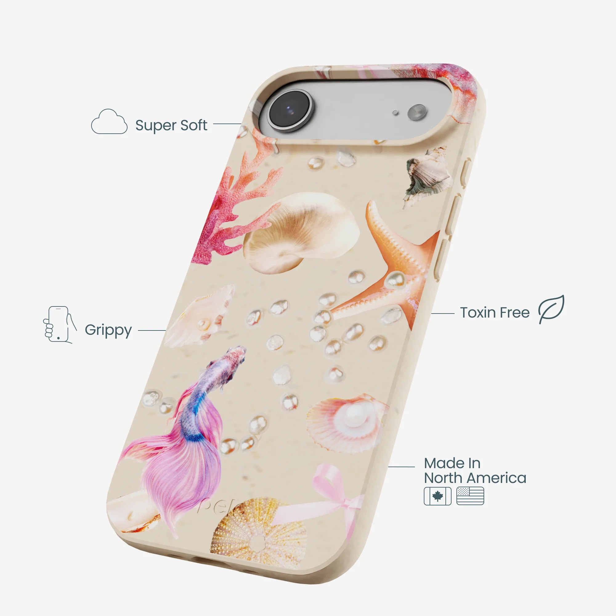 Seashell Aqua Dreams iPhone Air Case - Image 4