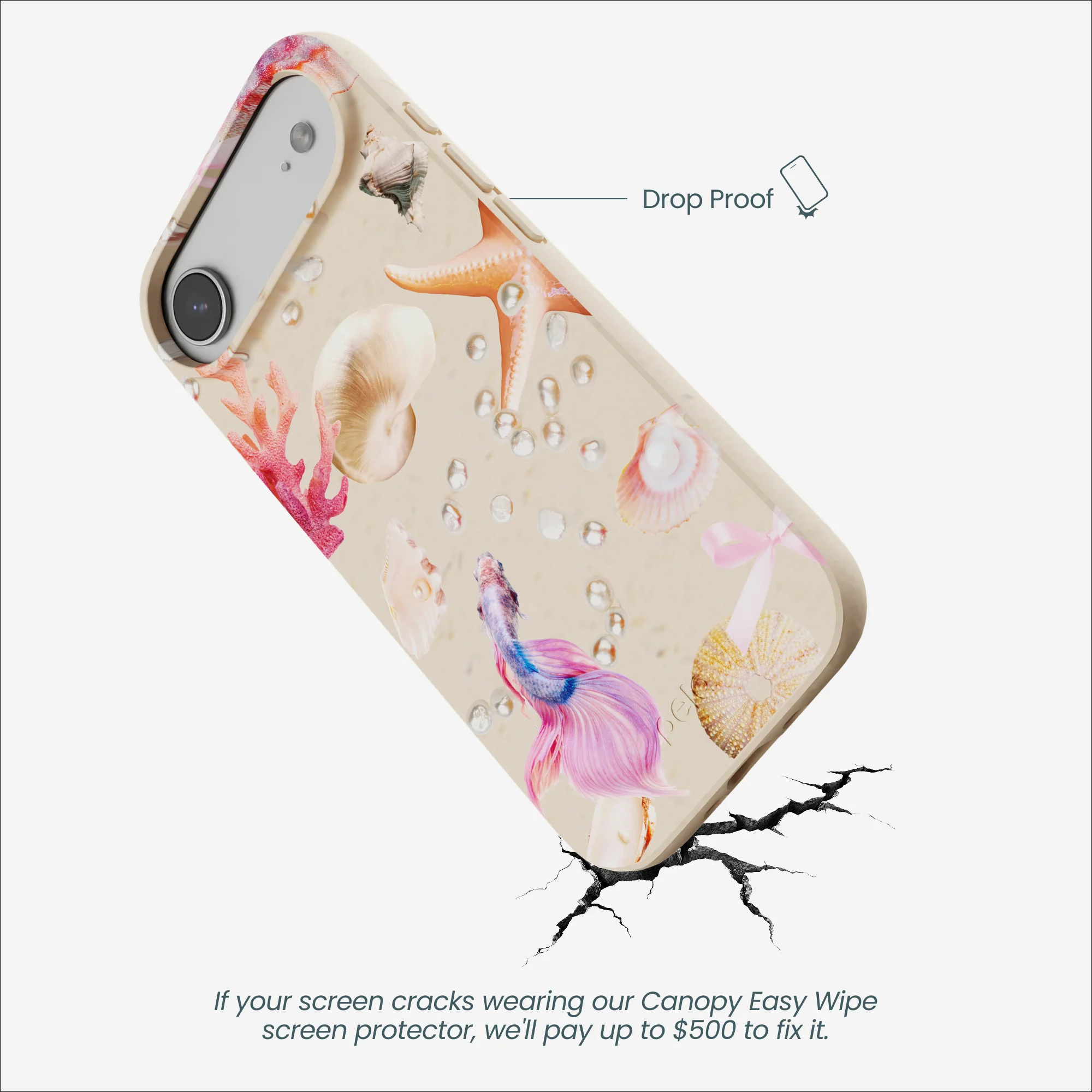 Seashell Aqua Dreams iPhone Air Case - Image 5