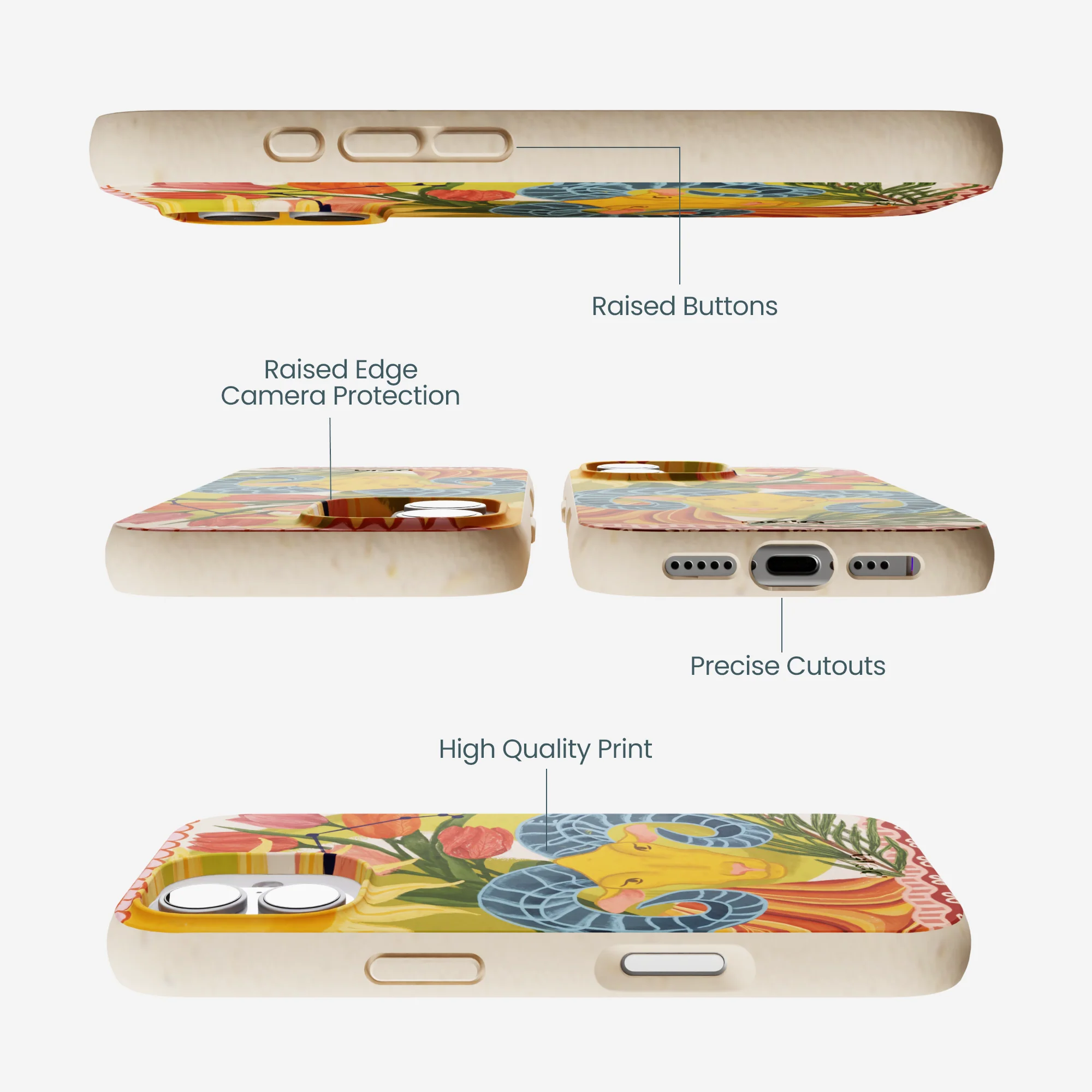 Seashell Aries Ram iPhone 17 Case - Image 3