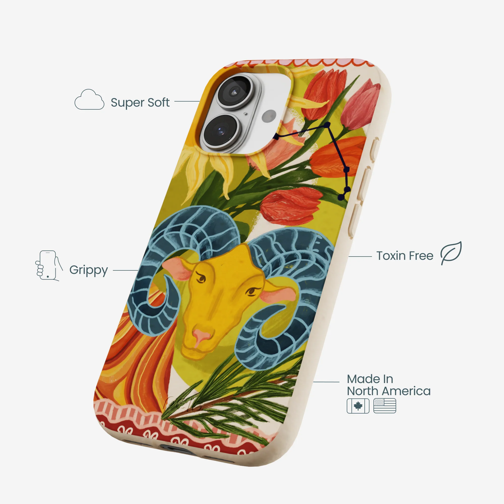 Seashell Aries Ram iPhone 17 Case - Image 4
