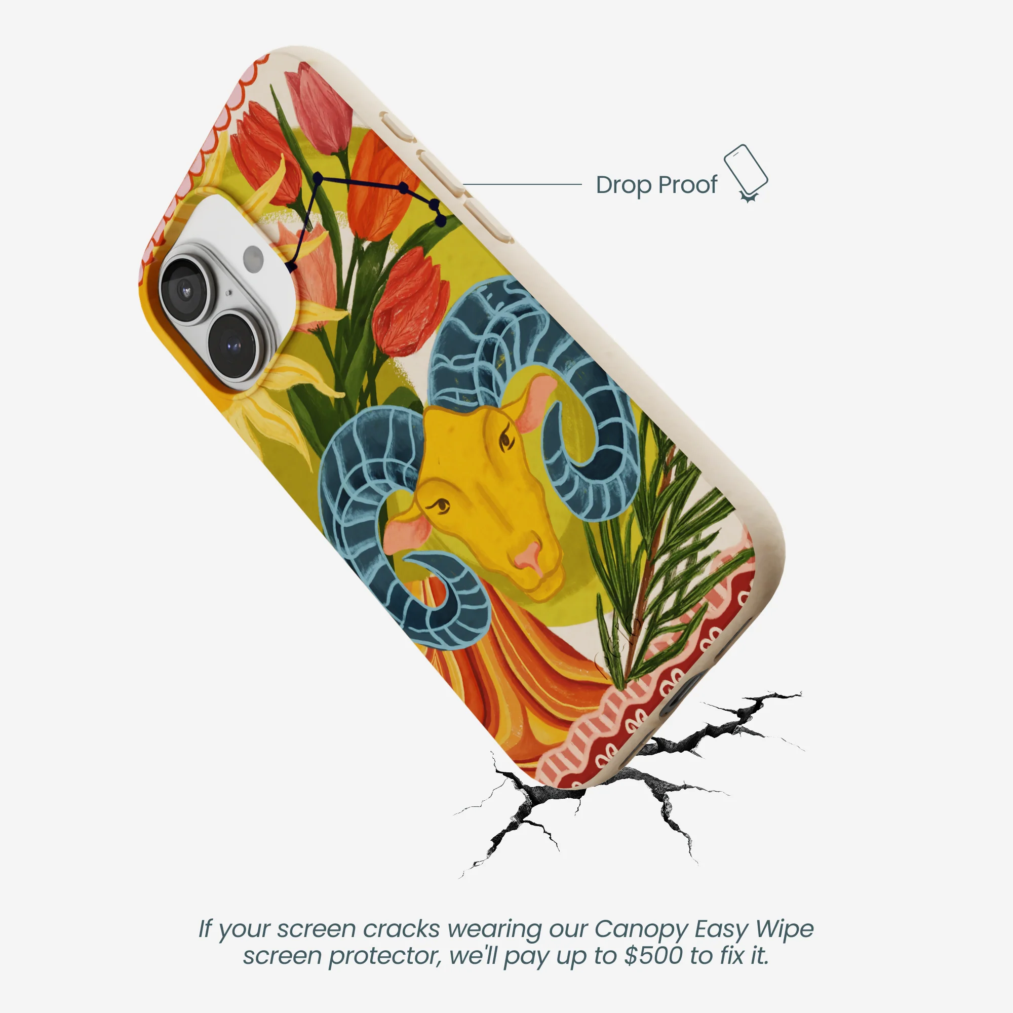 Seashell Aries Ram iPhone 17 Case - Image 5