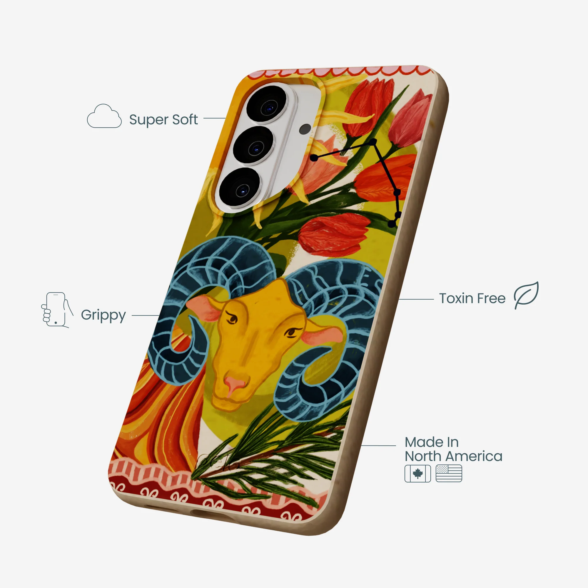 Seashell Aries Ram Samsung Galaxy S26 Case - Image 3