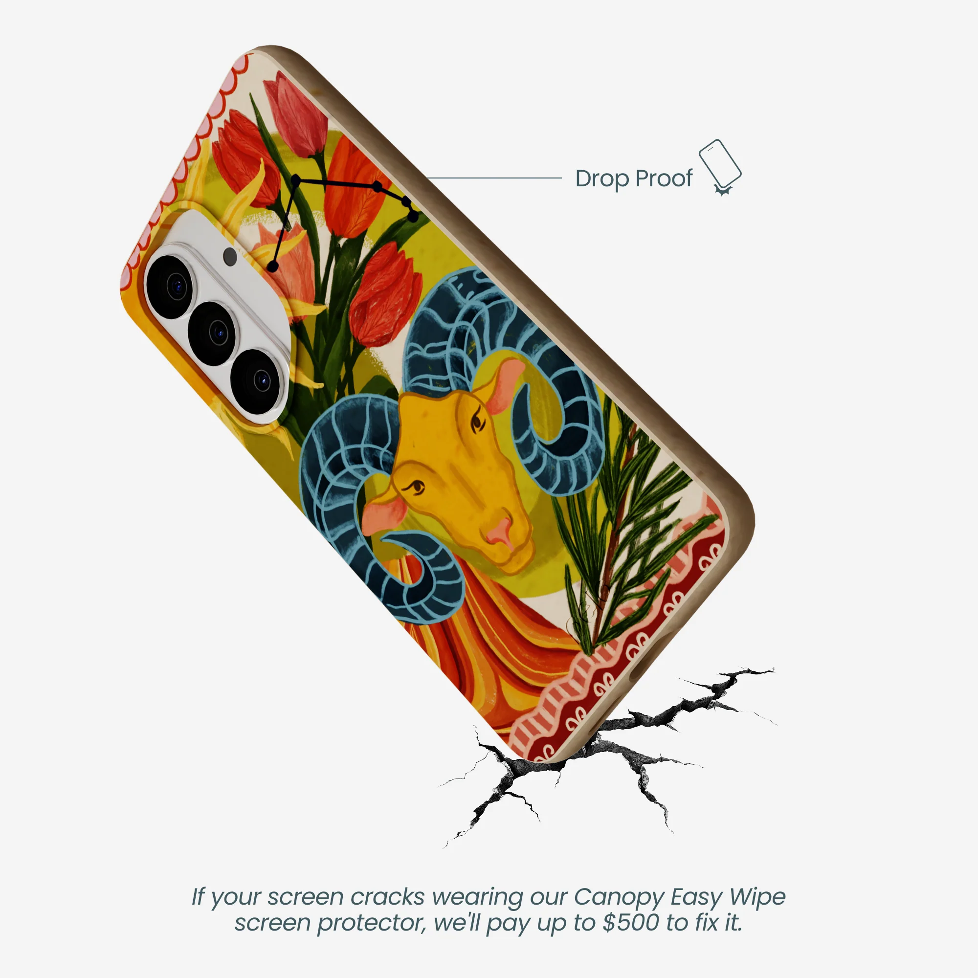 Seashell Aries Ram Samsung Galaxy S26 Case - Image 4