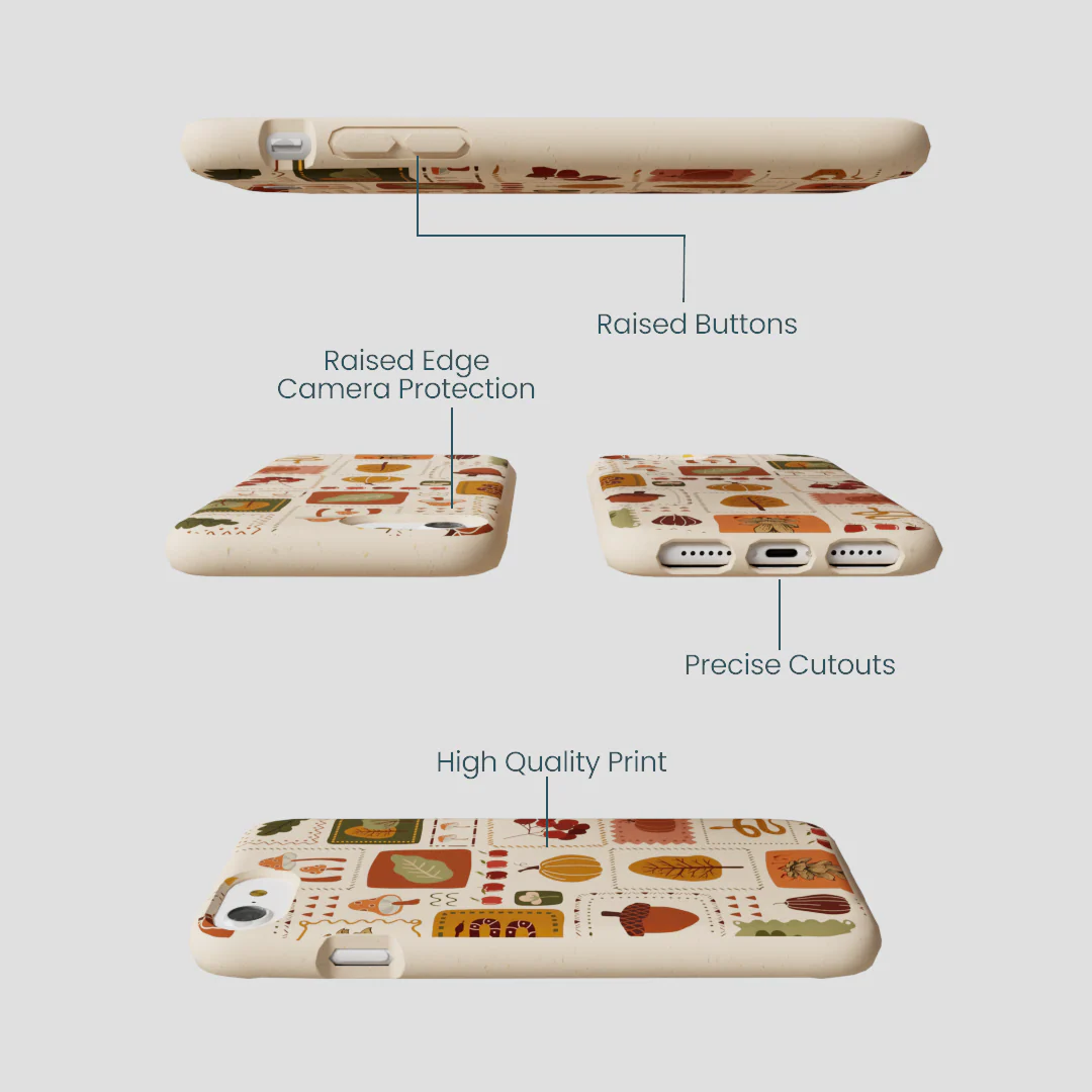 Seashell Autumn Patch iPhone 6/6s/7/8/SE Case - Image 3