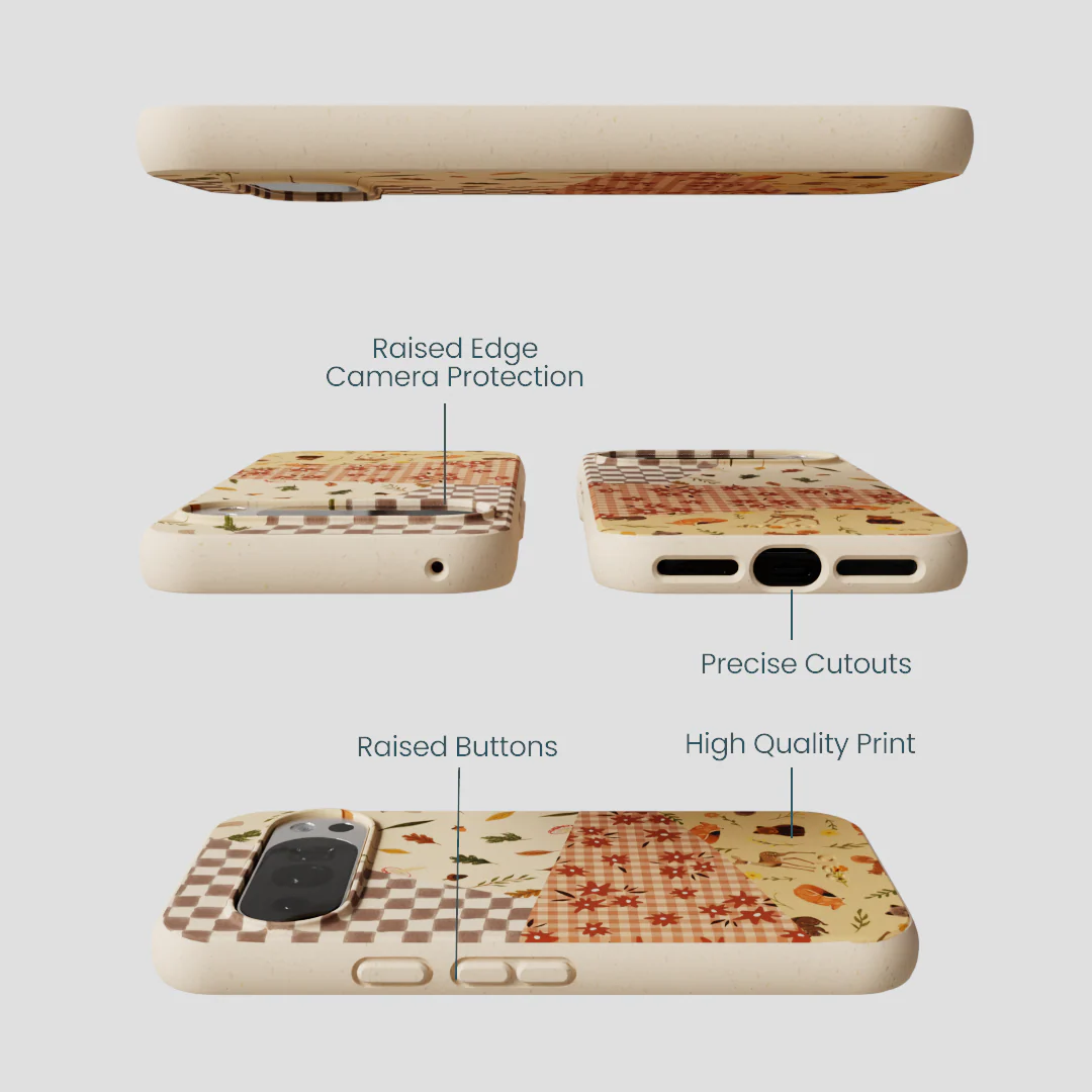 Seashell Autumn Quilt Google Pixel 10/10 Pro Case - Image 3