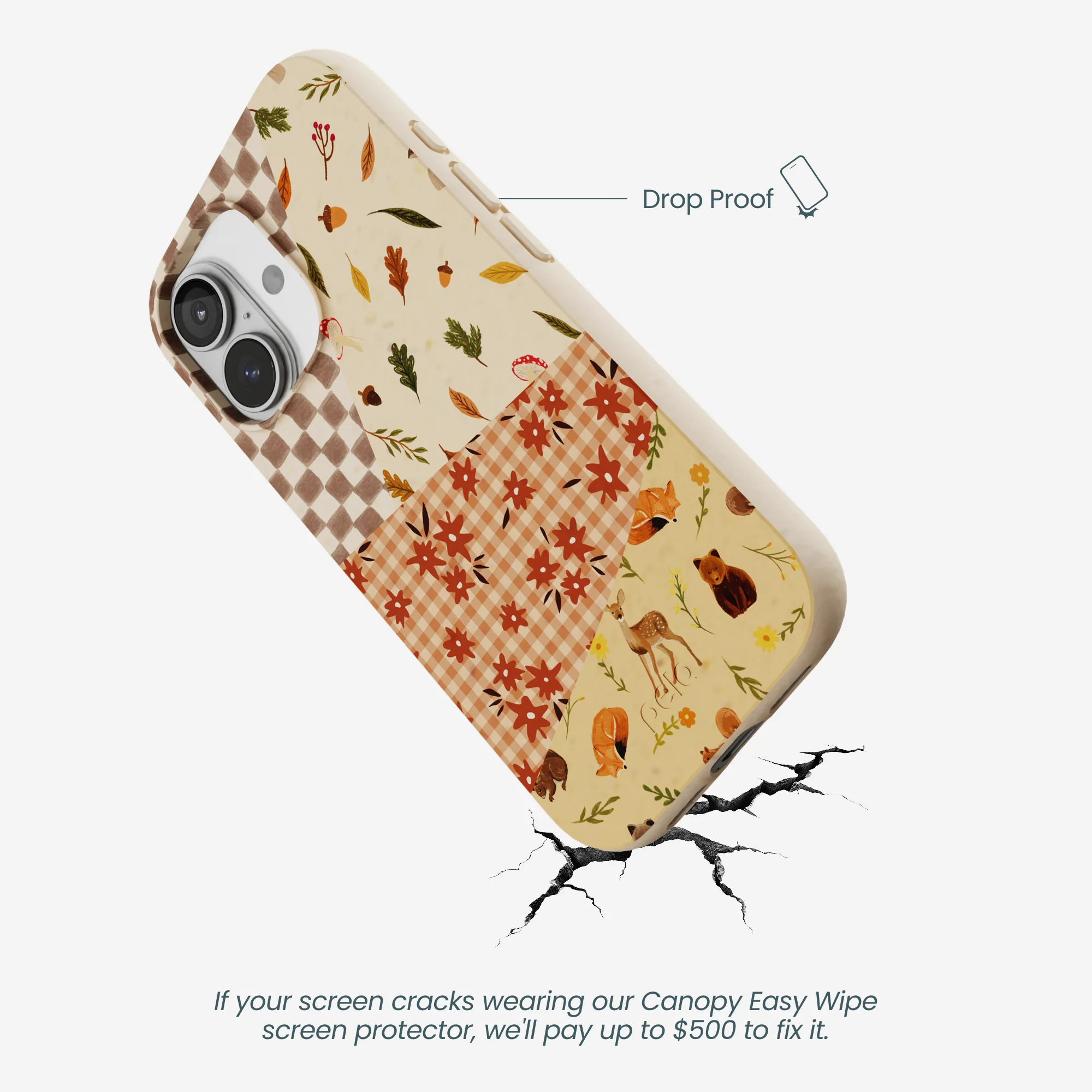 Seashell Autumn Quilt iPhone 17 Case - Image 5