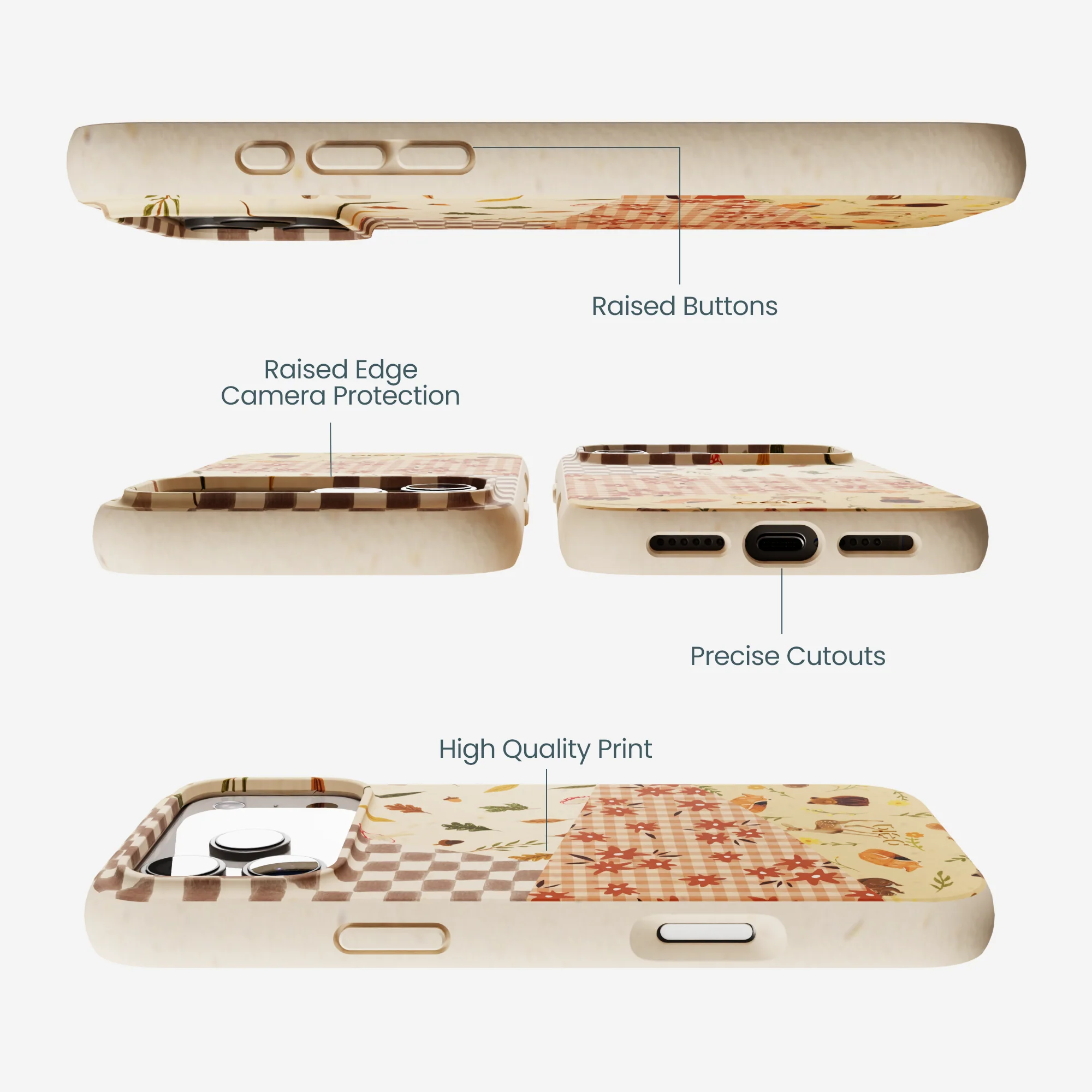 Seashell Autumn Quilt iPhone 17 Pro Max Case - Image 3