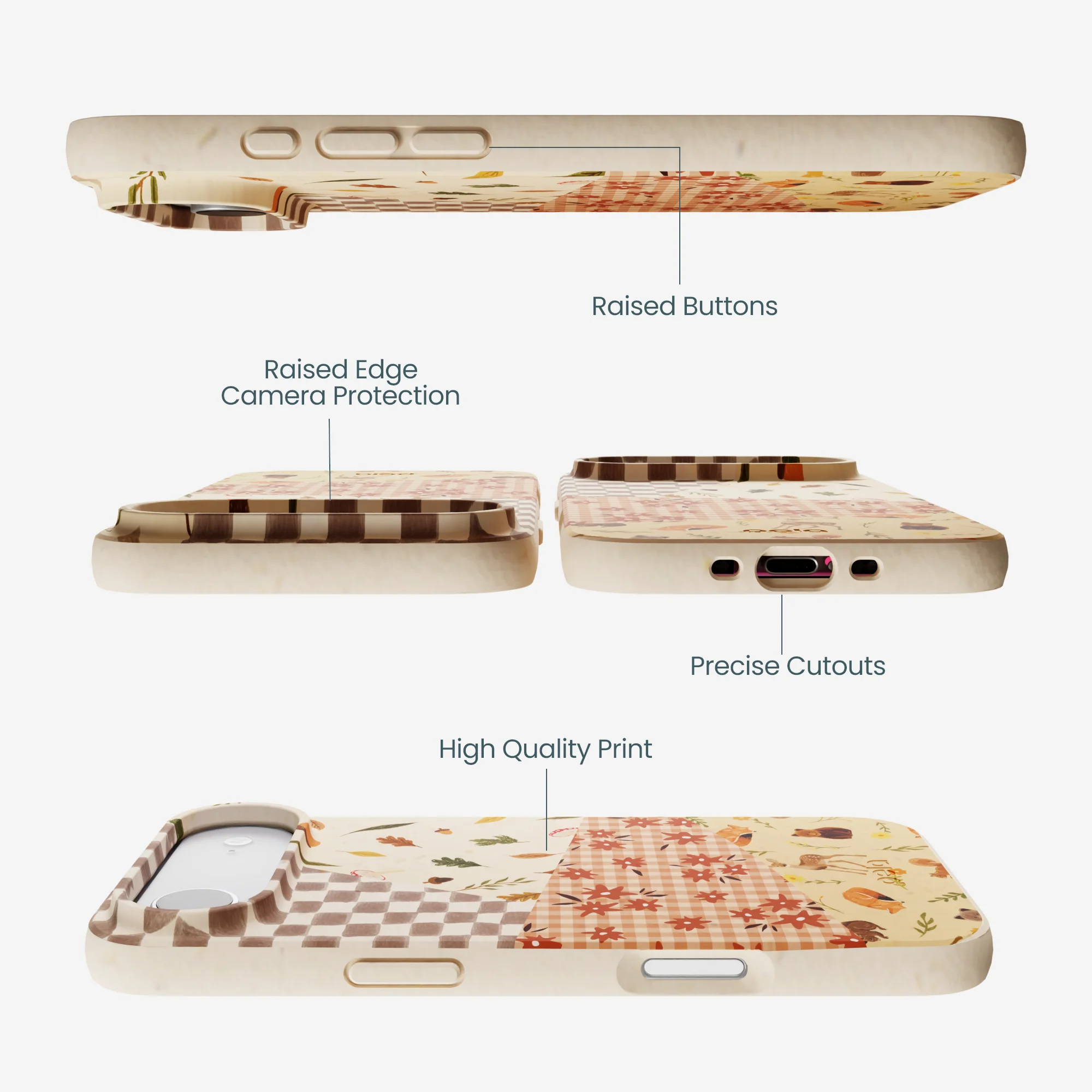 Seashell Autumn Quilt iPhone Air Case - Image 3