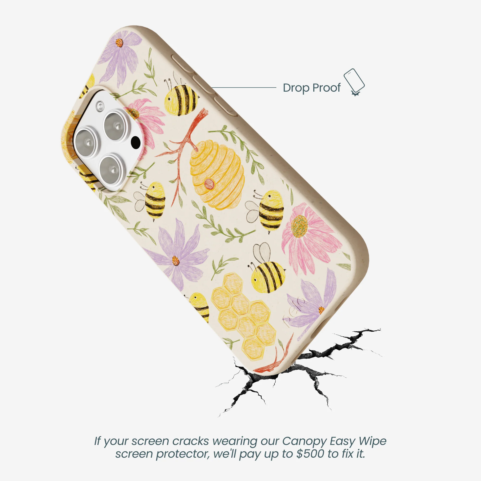 Seashell Bee Life iPhone 16 Pro Max Case - Image 5