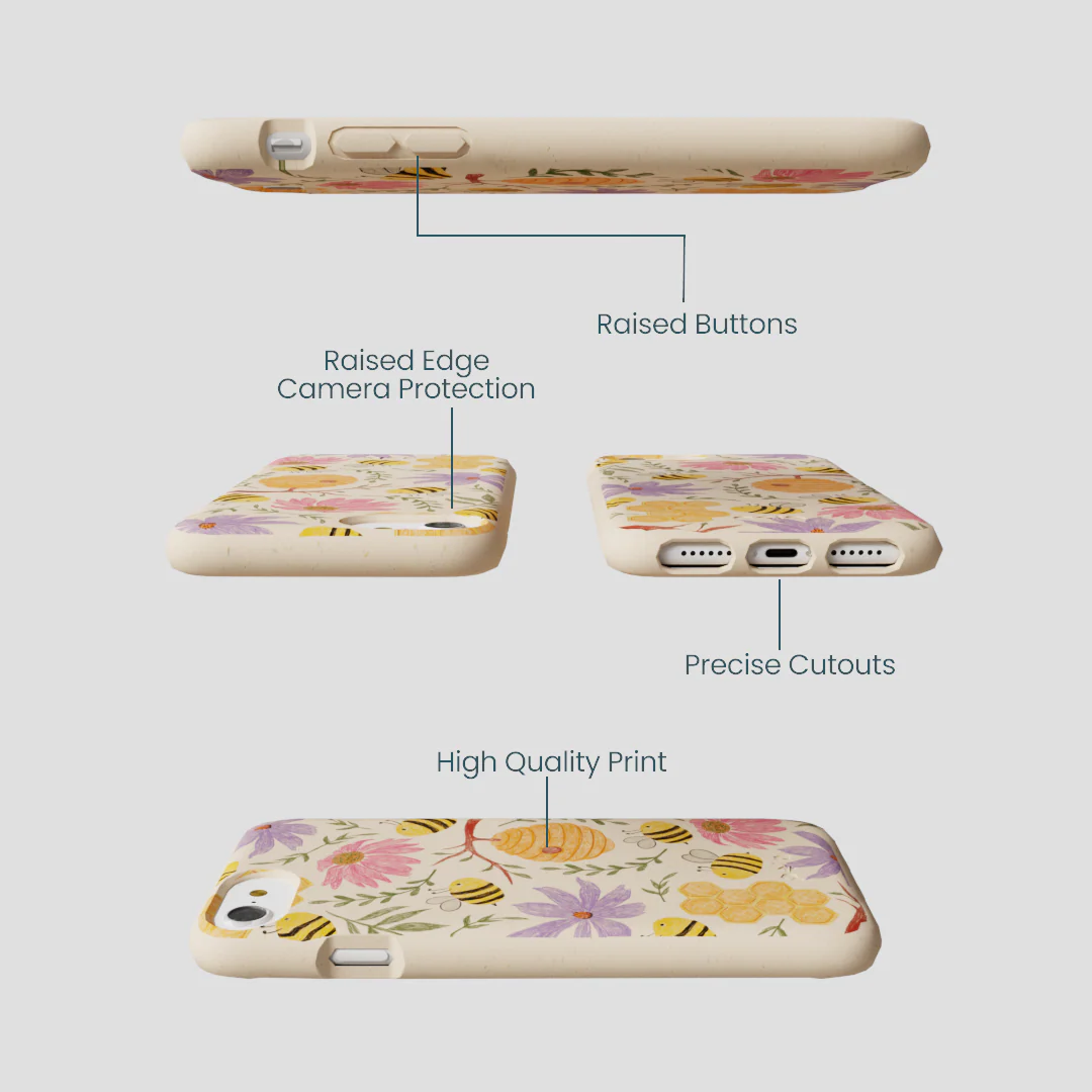 Seashell Bee Life iPhone 6/6s/7/8/SE Case - Image 3