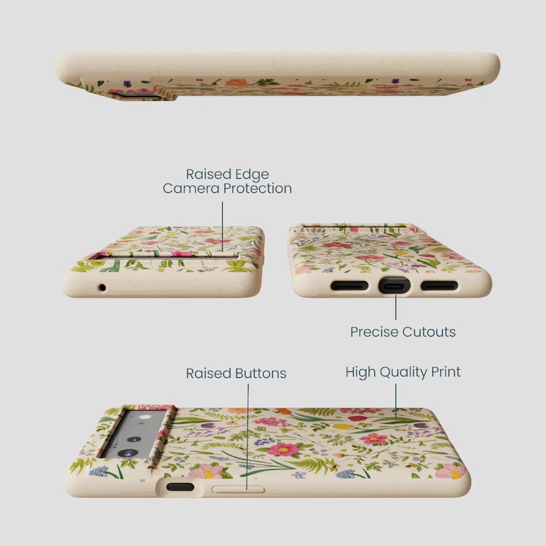 Seashell Bee Meadow Google Pixel 6a Case - Image 2