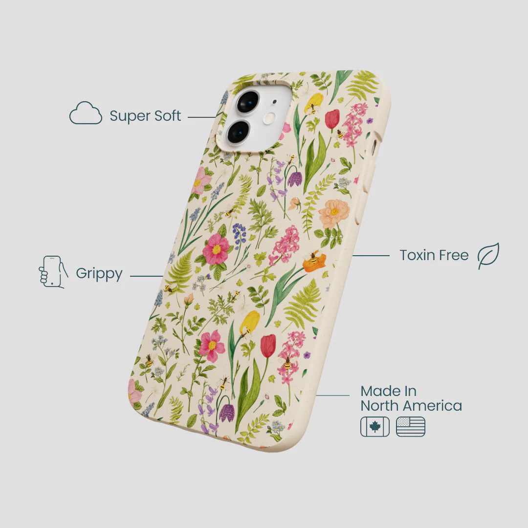 Seashell Bee Meadow iPhone 12/ iPhone 12 Pro Case - Image 4