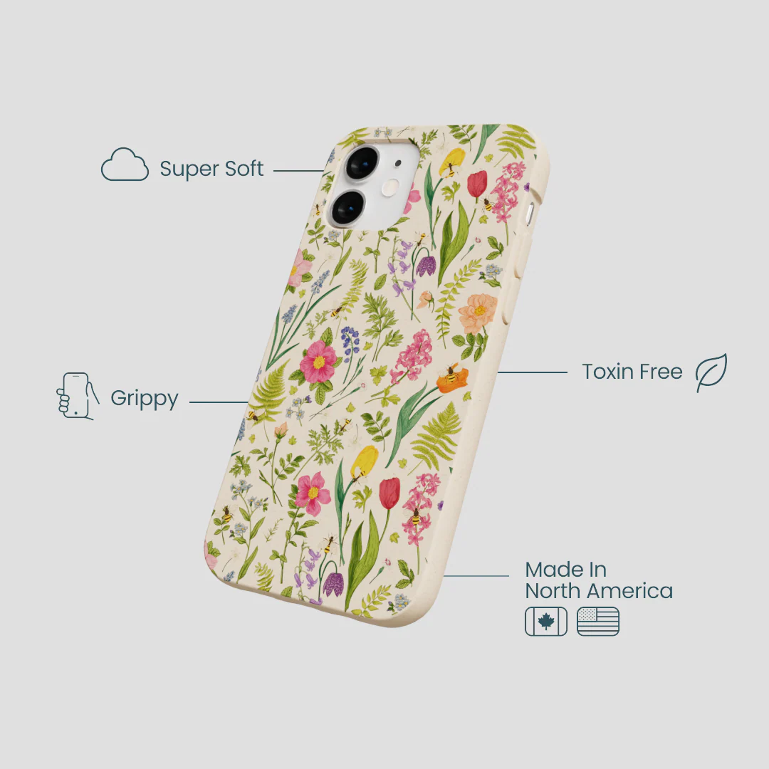 Seashell Bee Meadow iPhone 12 Mini Case - Image 4