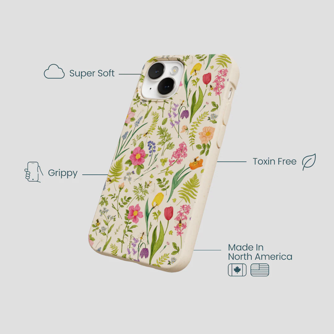 Seashell Bee Meadow iPhone 13 Mini Case - Image 4