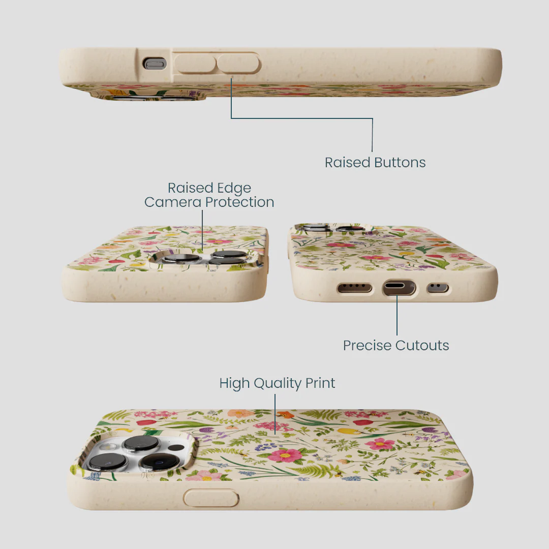 Seashell Bee Meadow iPhone 13 Pro Max Case - Image 3