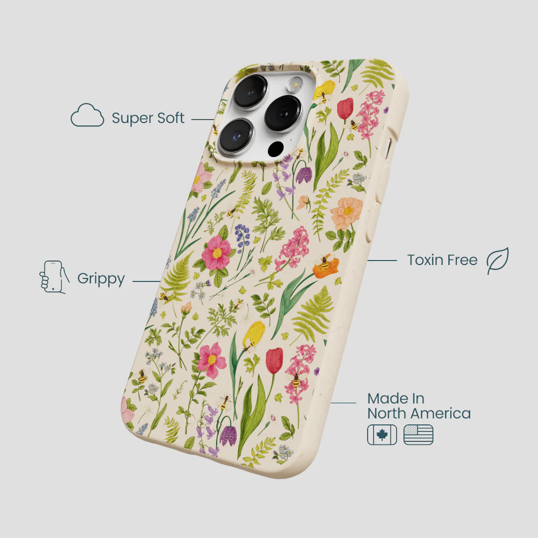 Seashell Bee Meadow iPhone 13 Pro Max Case - Image 4