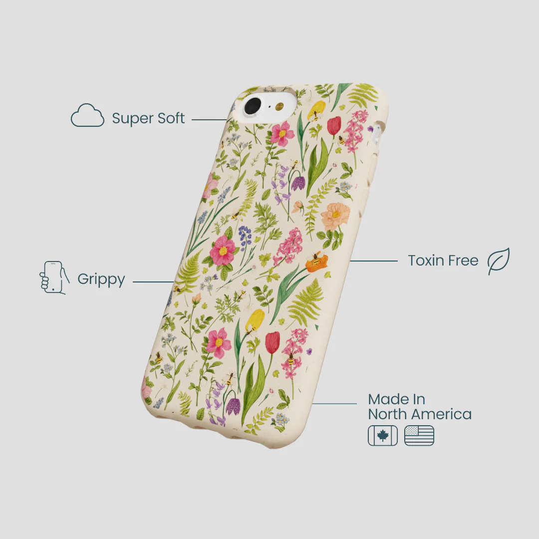 Seashell Bee Meadow iPhone 6/6s/7/8/SE Case - Image 4
