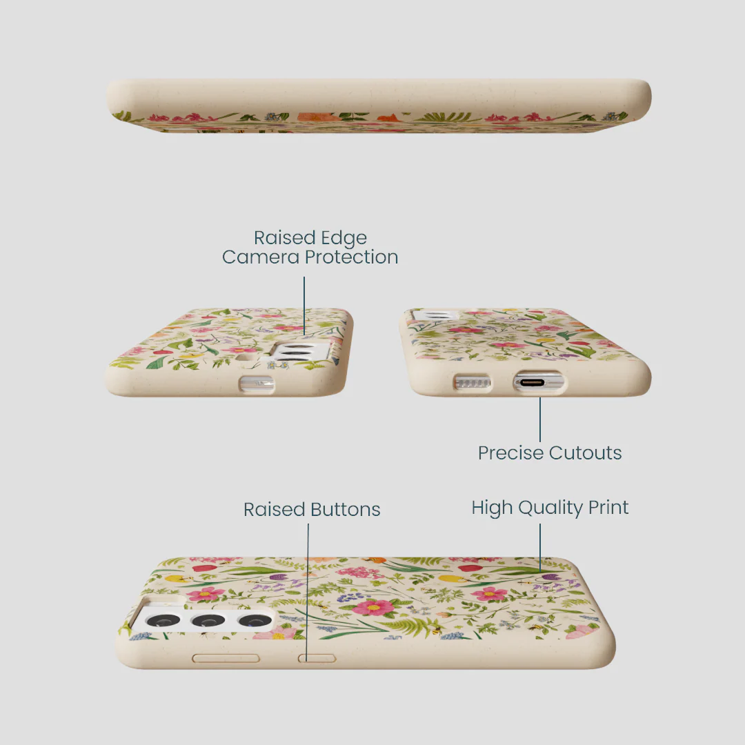 Seashell Bee Meadow Samsung Galaxy S22 Case - Image 2