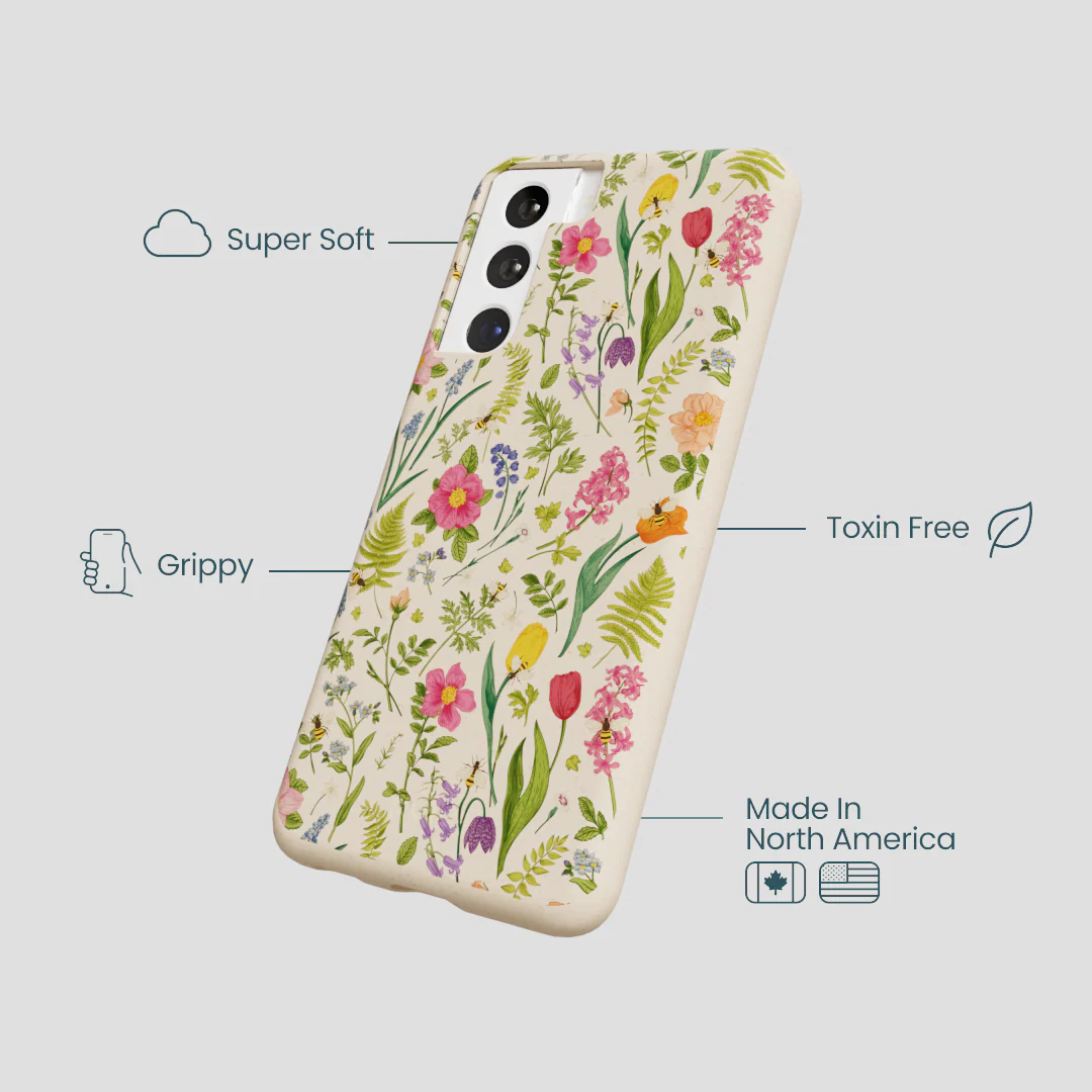 Seashell Bee Meadow Samsung Galaxy S22 Case - Image 3