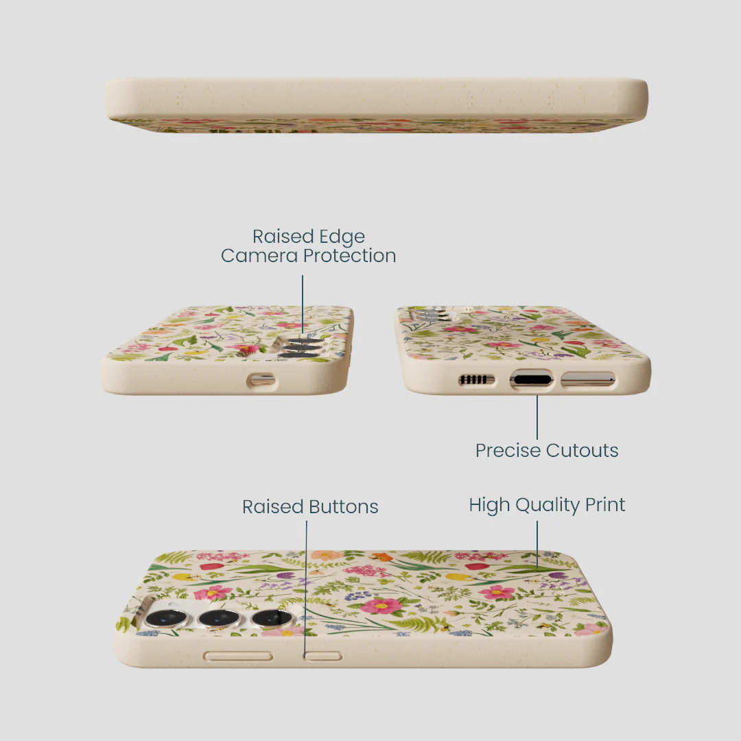 Seashell Bee Meadow Samsung Galaxy S24 Case - Image 3