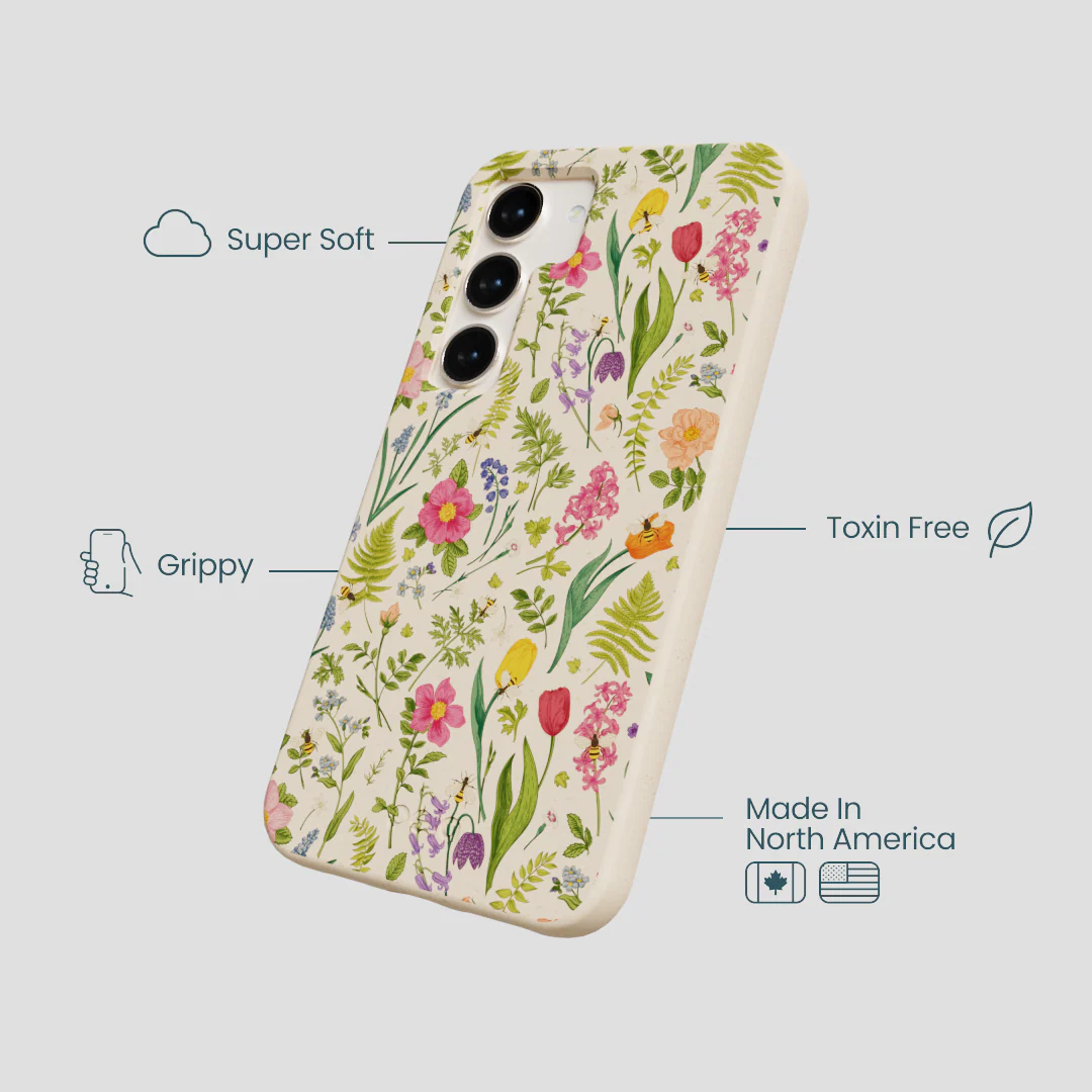 Seashell Bee Meadow Samsung Galaxy S24 Case - Image 4
