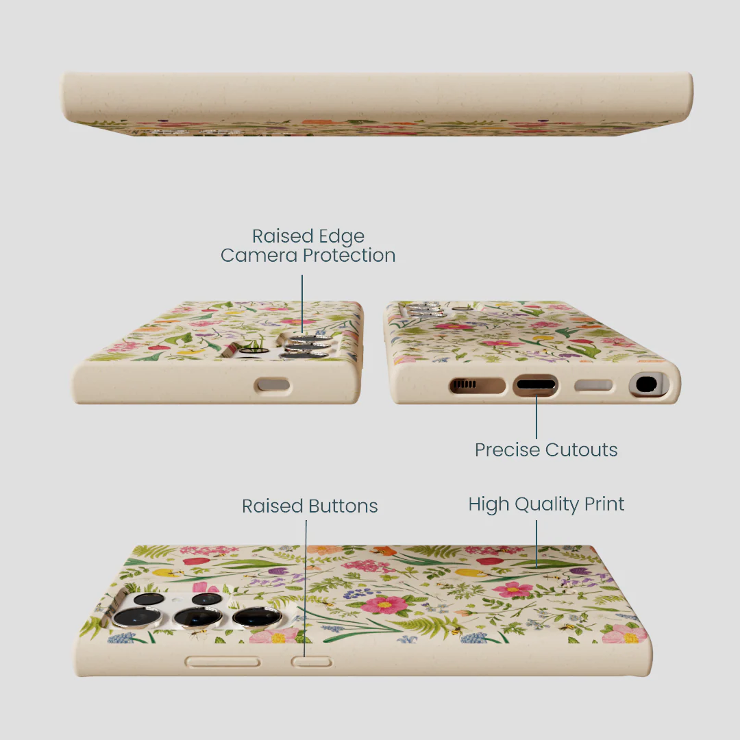 Seashell Bee Meadow Samsung Galaxy S24 Ultra Case - Image 3