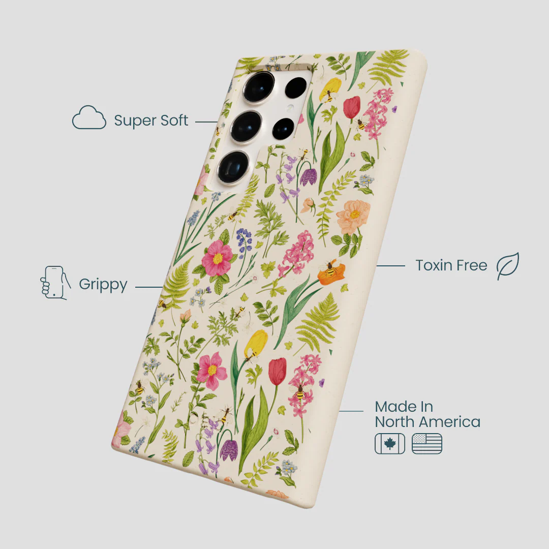 Seashell Bee Meadow Samsung Galaxy S24 Ultra Case - Image 4