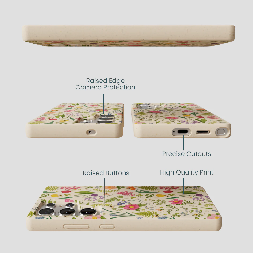 Seashell Bee Meadow Samsung Galaxy S25 Ultra Case - Image 3