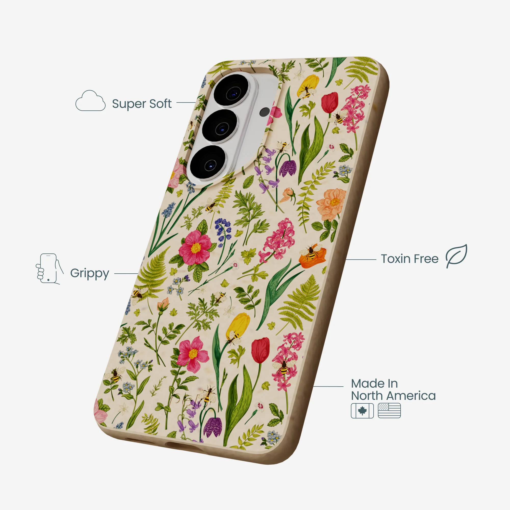 Seashell Bee Meadow Samsung Galaxy S26 Case - Image 3
