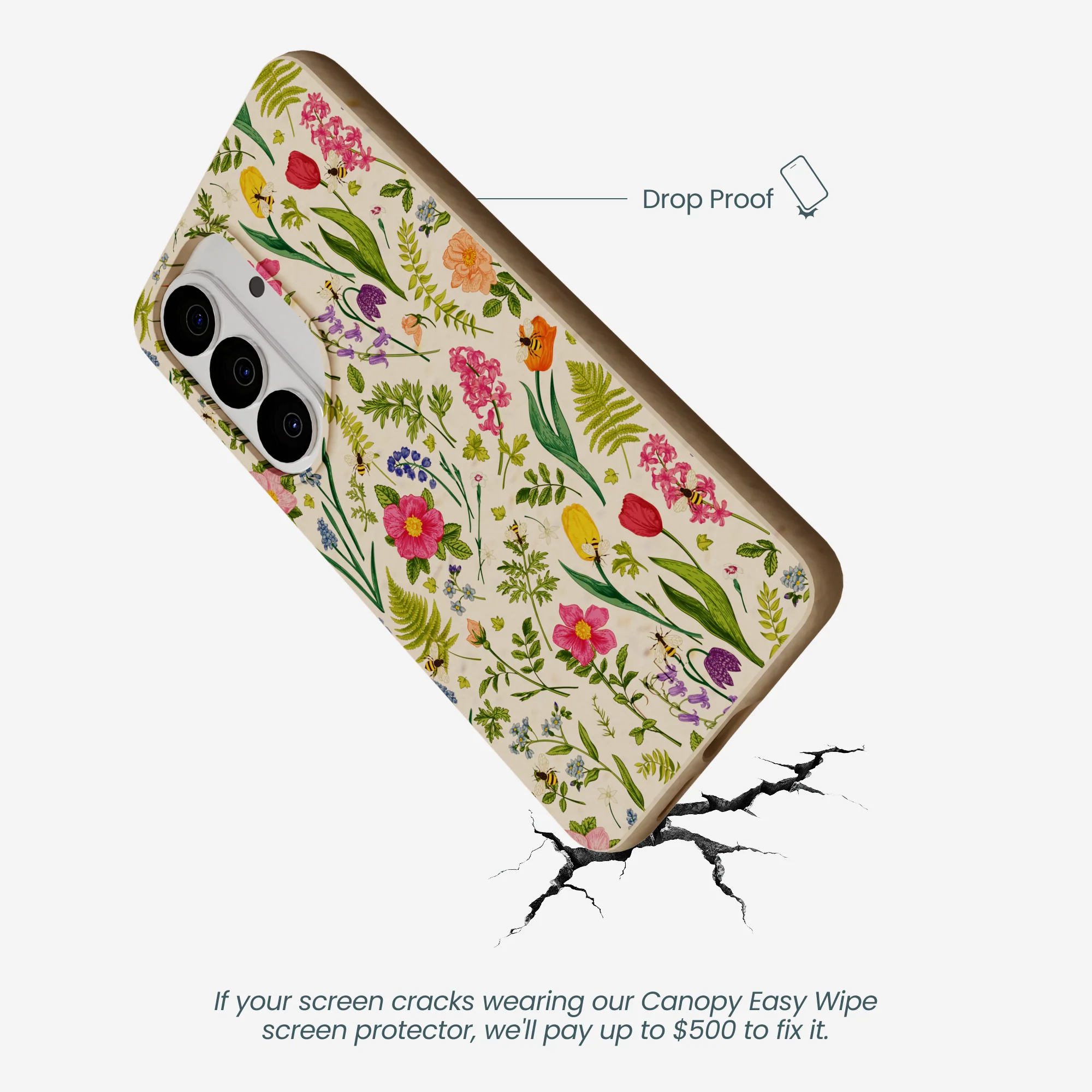 Seashell Bee Meadow Samsung Galaxy S26 Case - Image 4