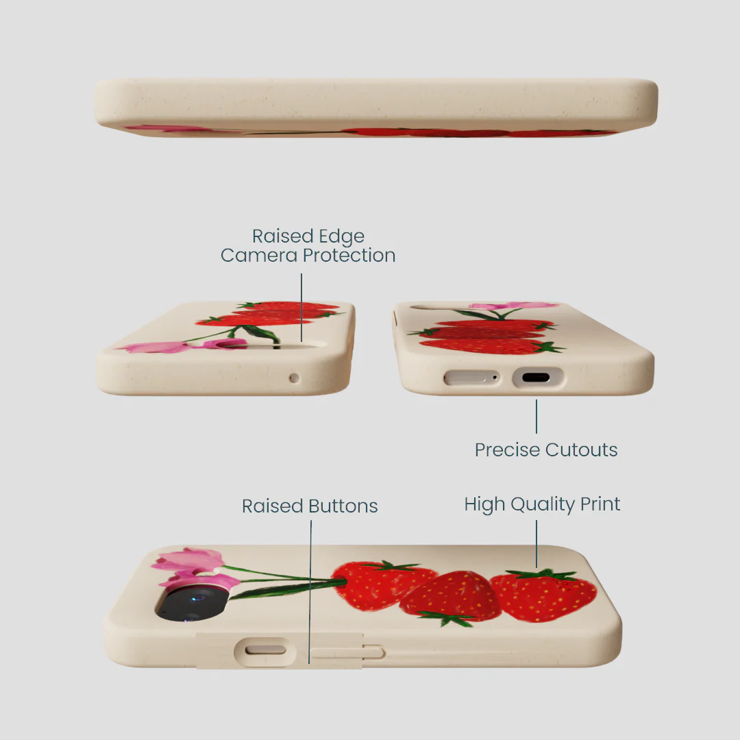 Seashell Berry Bloom Google Pixel 9a Case - Image 3