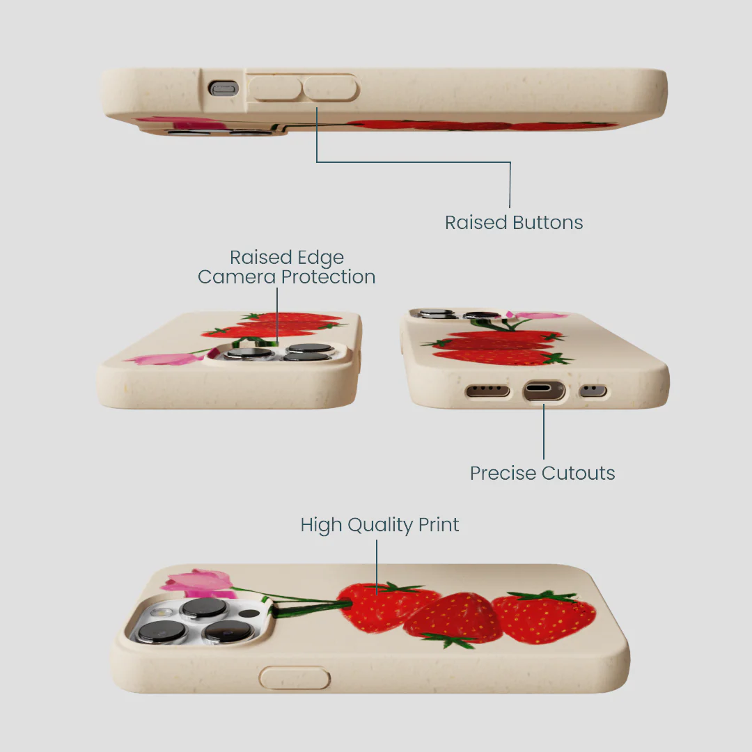 Seashell Berry Bloom iPhone 13 Pro Case - Image 3