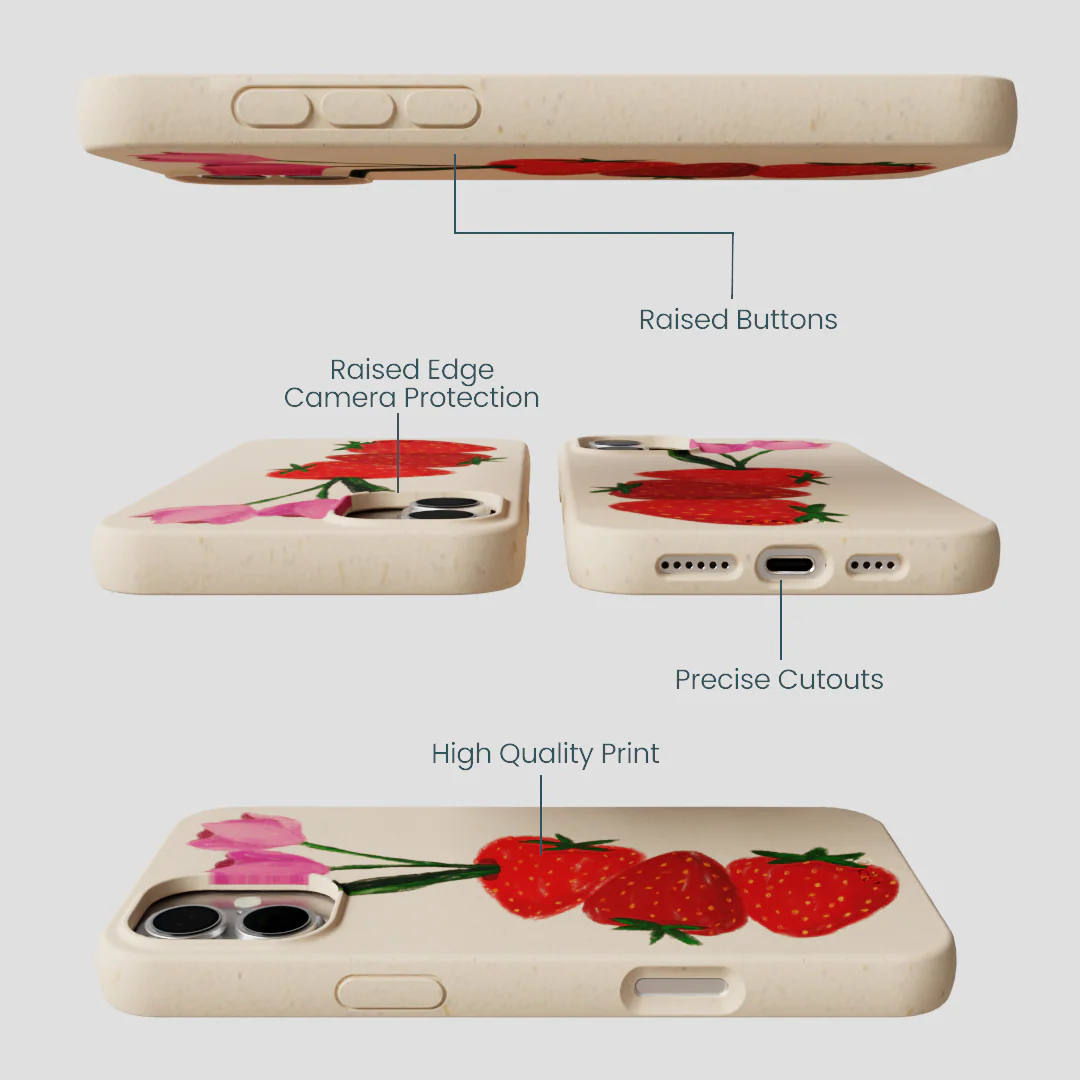 Seashell Berry Bloom iPhone 16 Plus Case - Image 3