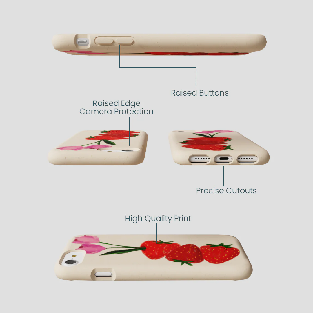 Seashell Berry Bloom iPhone 6/6s/7/8/SE Case - Image 3