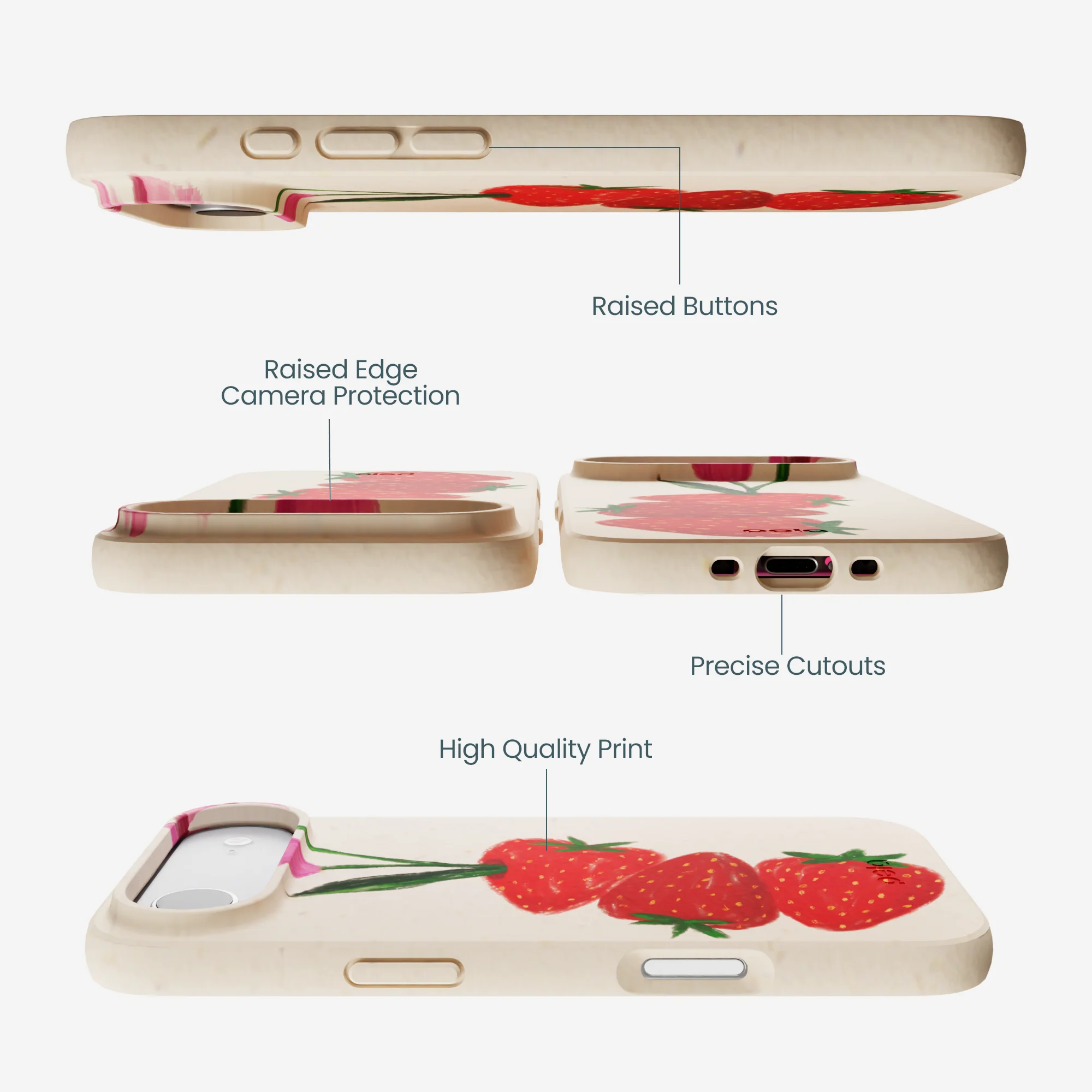 Seashell Berry Bloom iPhone Air Case - Image 3