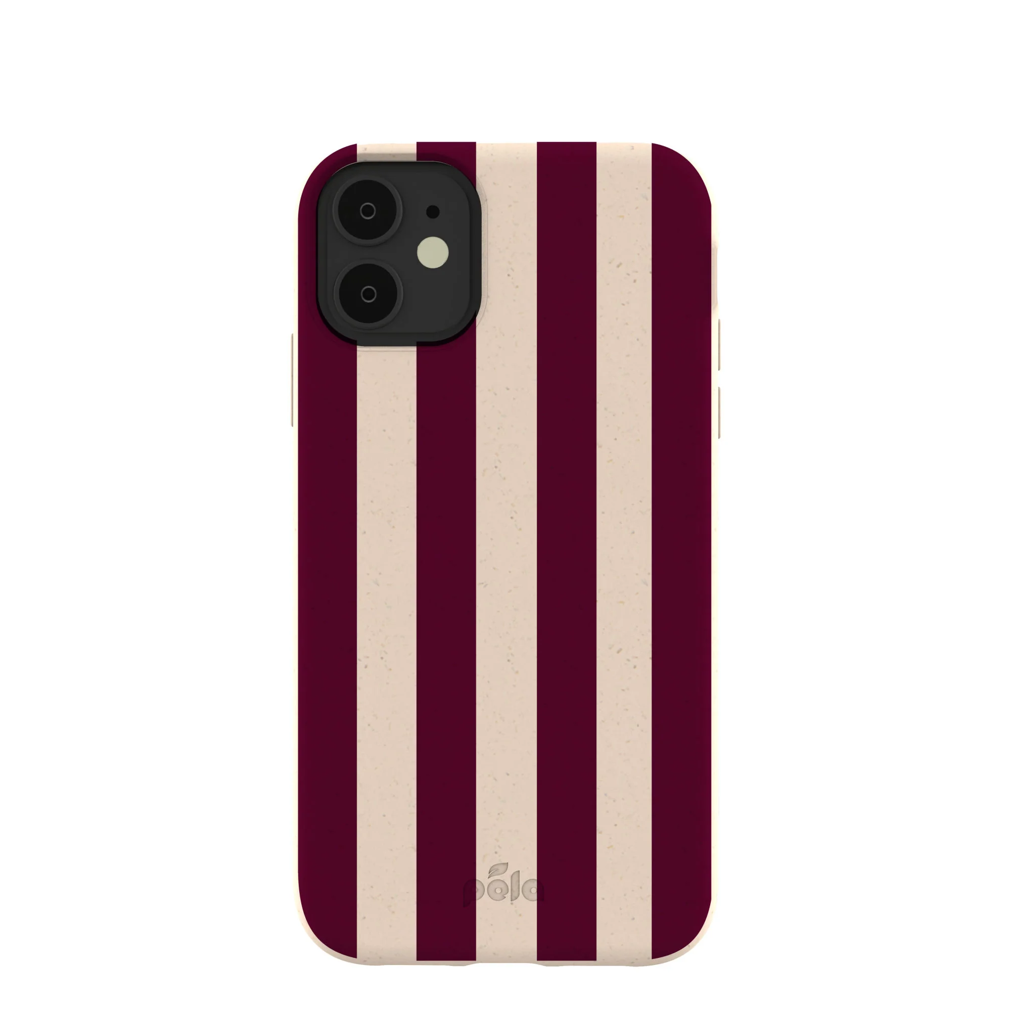 Seashell Big Burgundy Stripes iPhone 11 Case