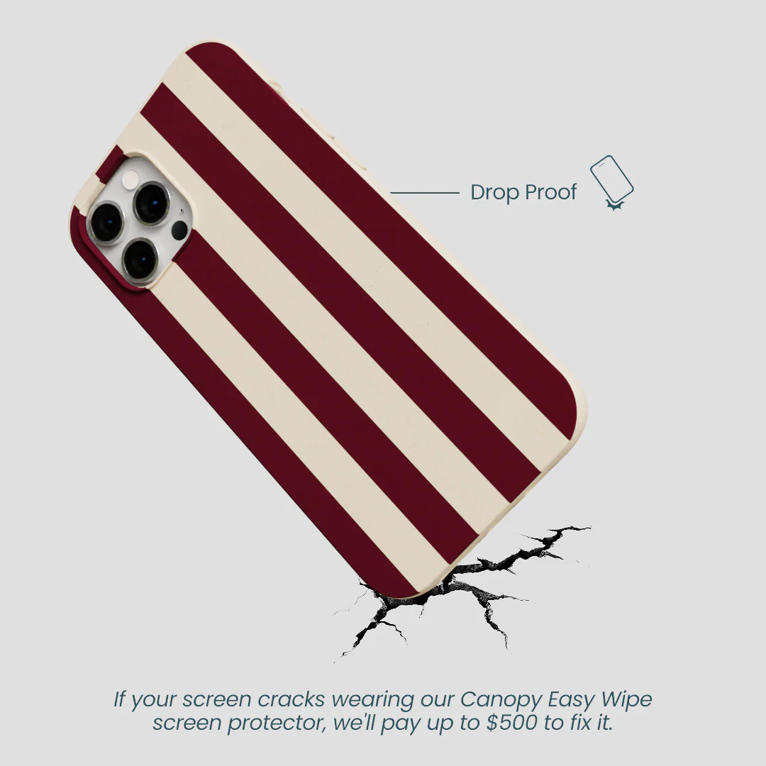 Seashell Big Burgundy Stripes iPhone 12 Pro Max Case - Image 5