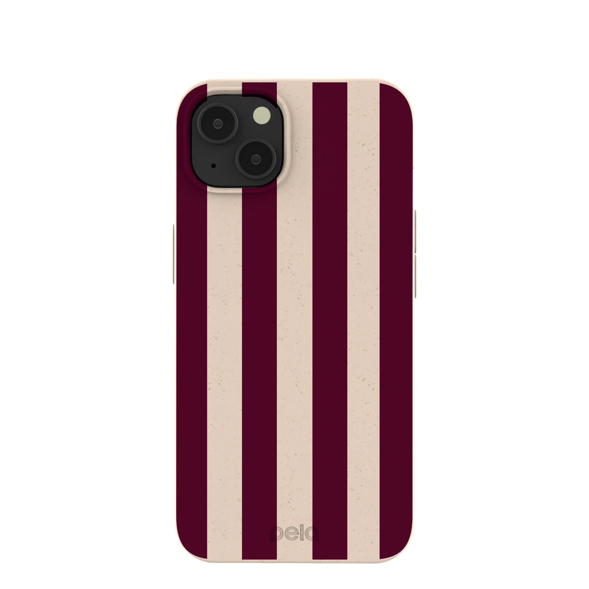 Seashell Big Burgundy Stripes iPhone 13 Case