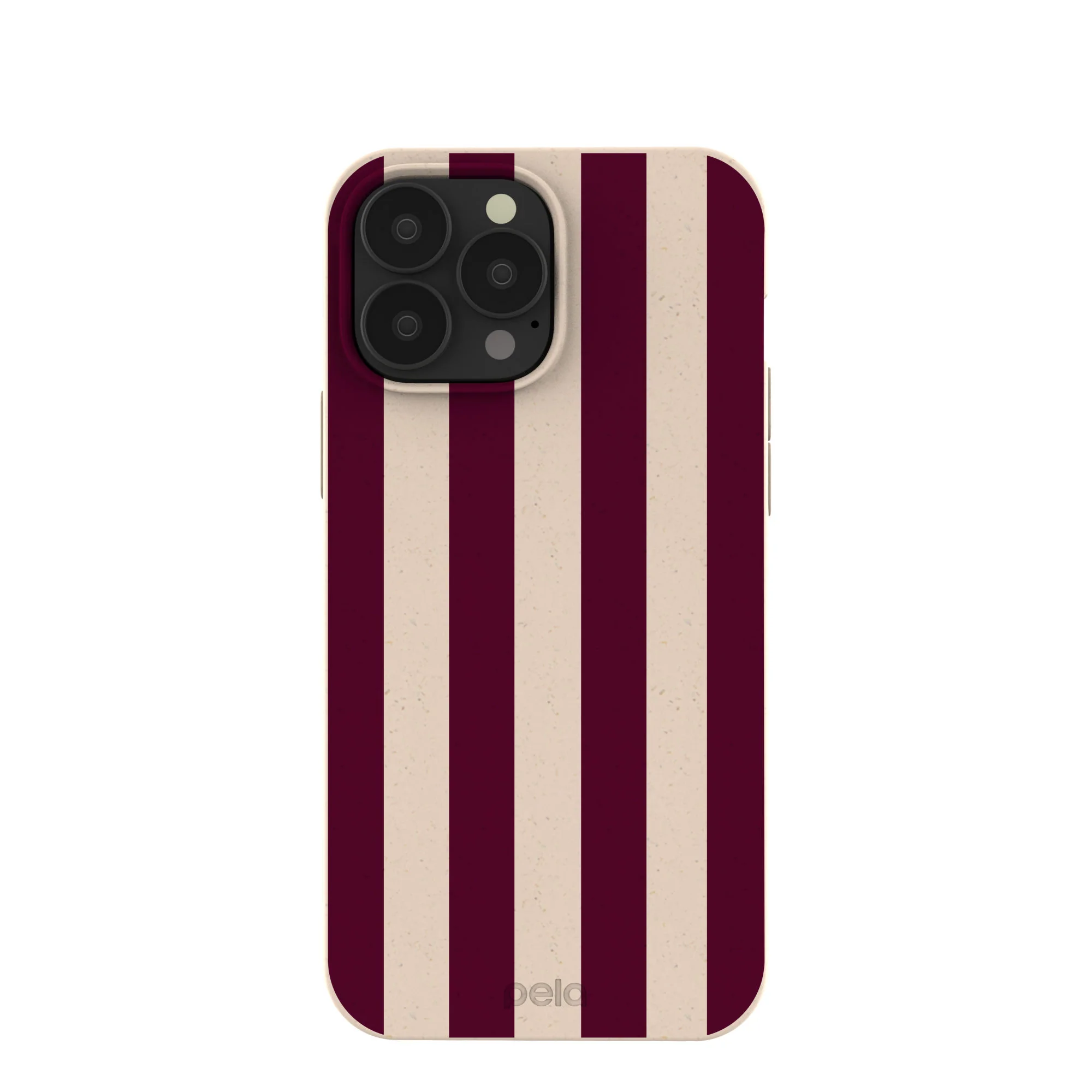 Seashell Big Burgundy Stripes iPhone 13 Pro Max Case