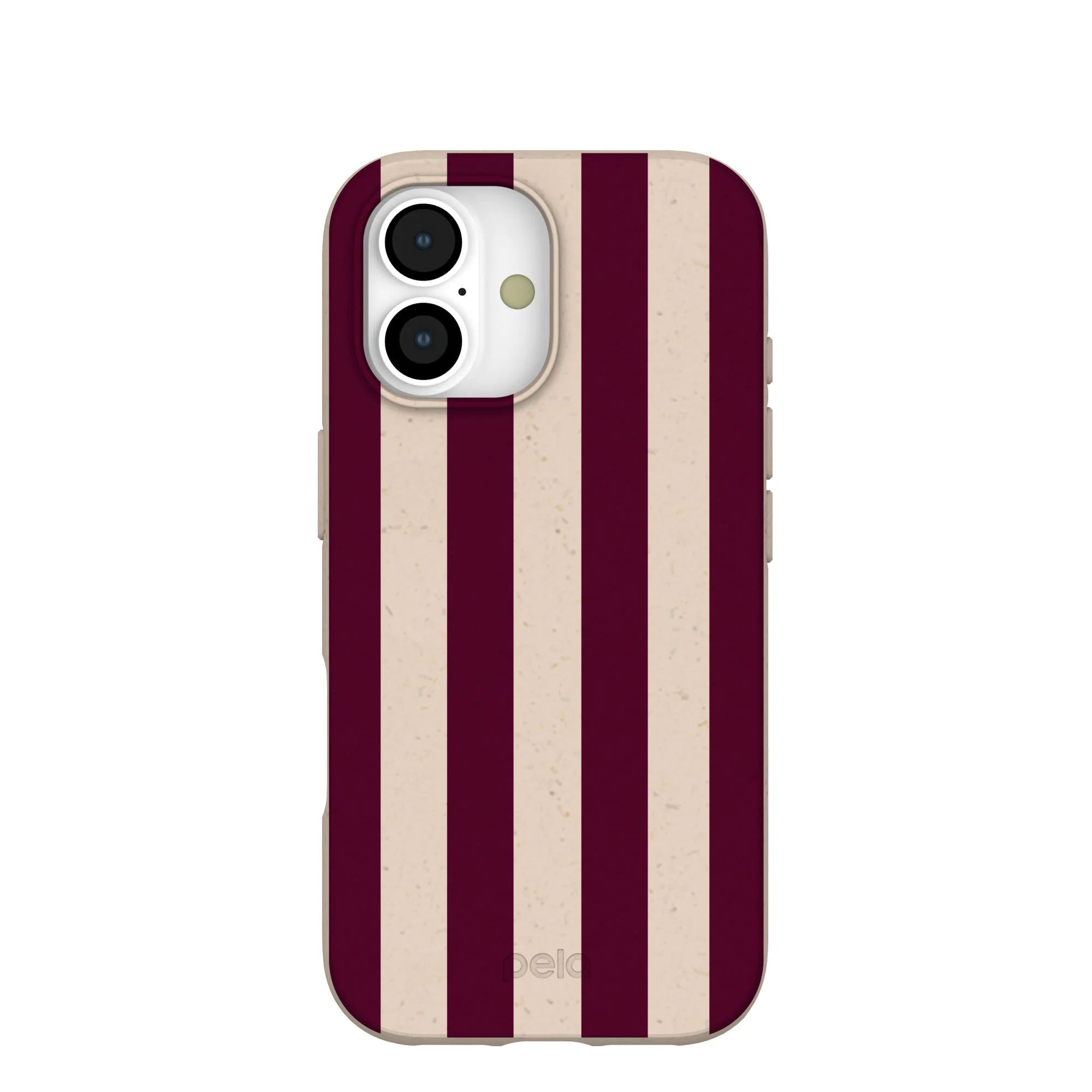 Seashell Big Burgundy Stripes iPhone 17 Case