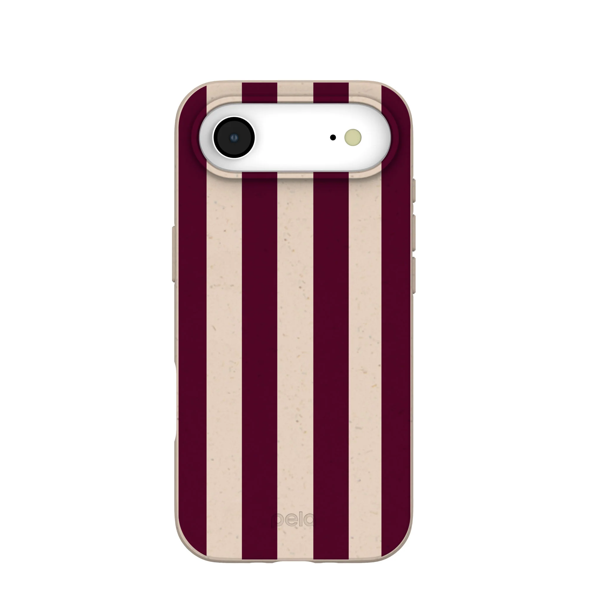 Seashell Big Burgundy Stripes iPhone Air Case