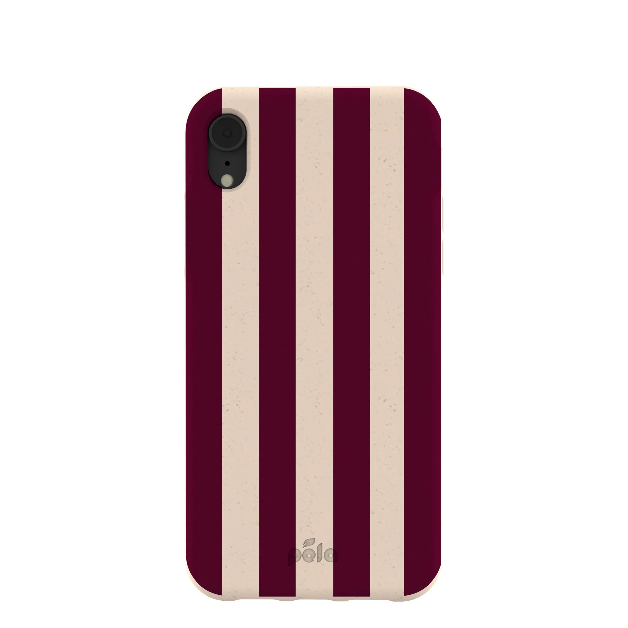 Seashell Big Burgundy Stripes iPhone XR Case