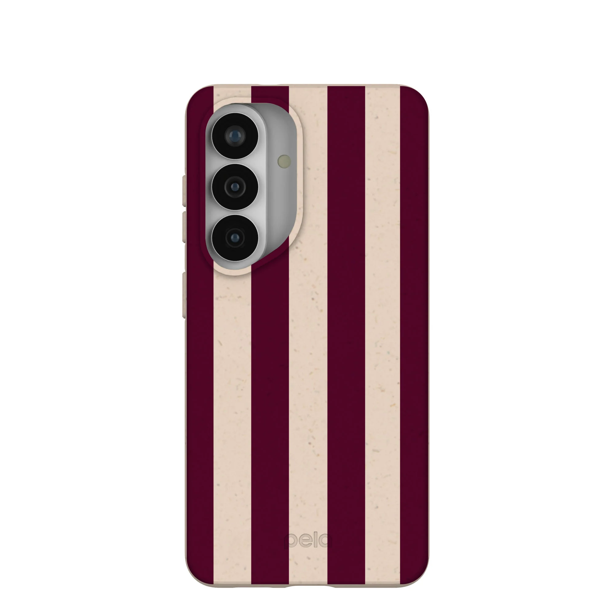 Seashell Big Burgundy Stripes Samsung Galaxy S26 Case