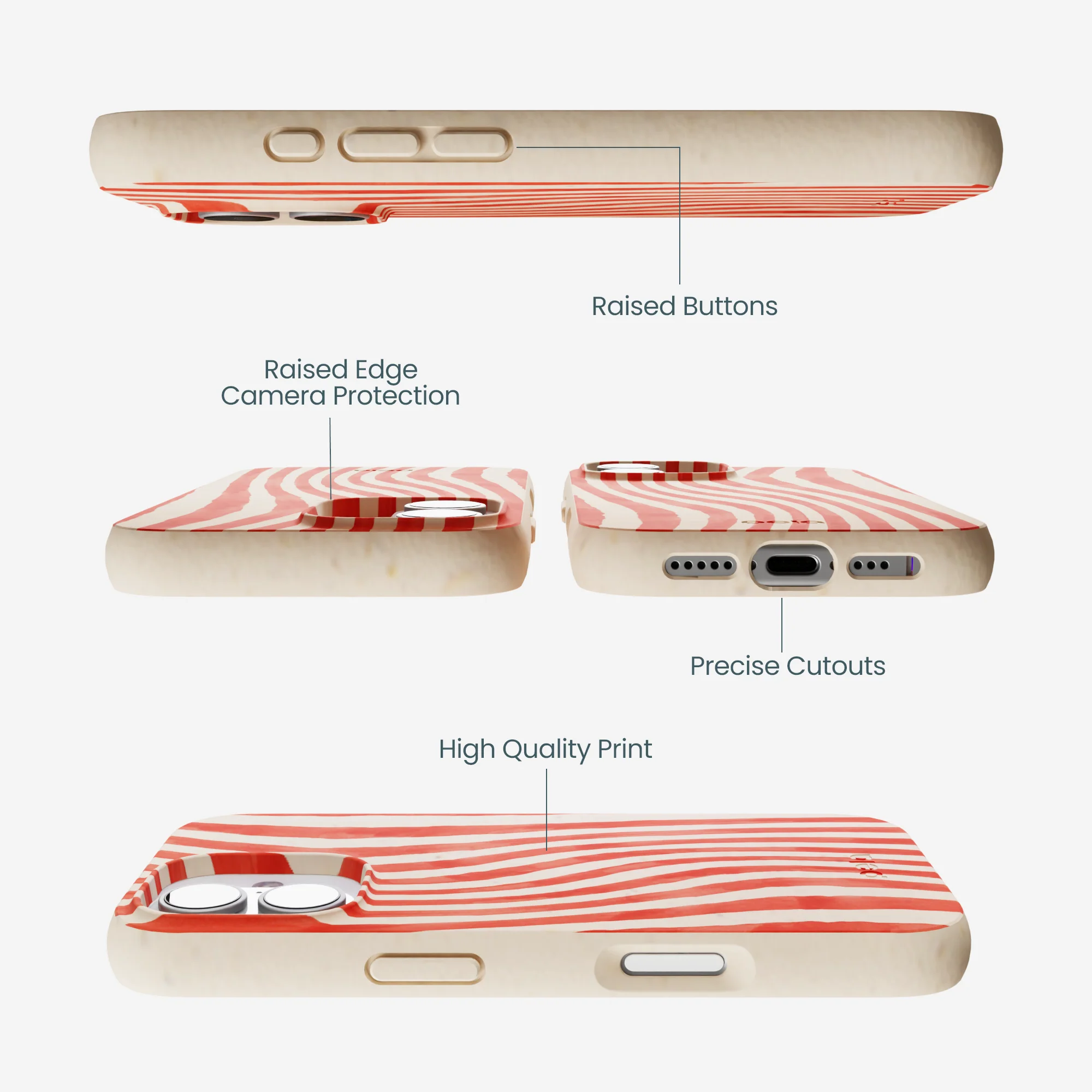 Seashell Big Top Stripes iPhone 17 Case - Image 3
