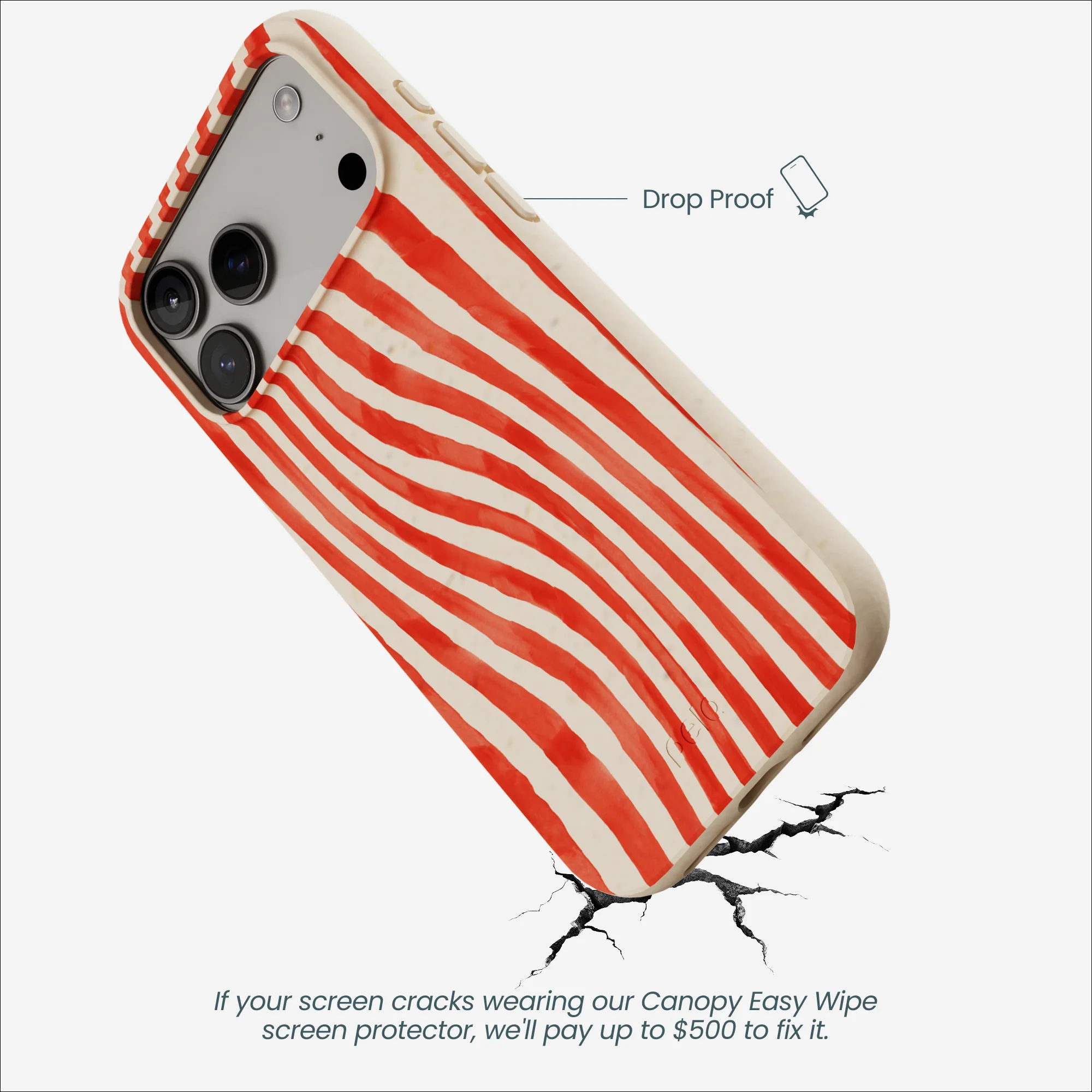 Seashell Big Top Stripes iPhone 17 Pro Max Case - Image 5