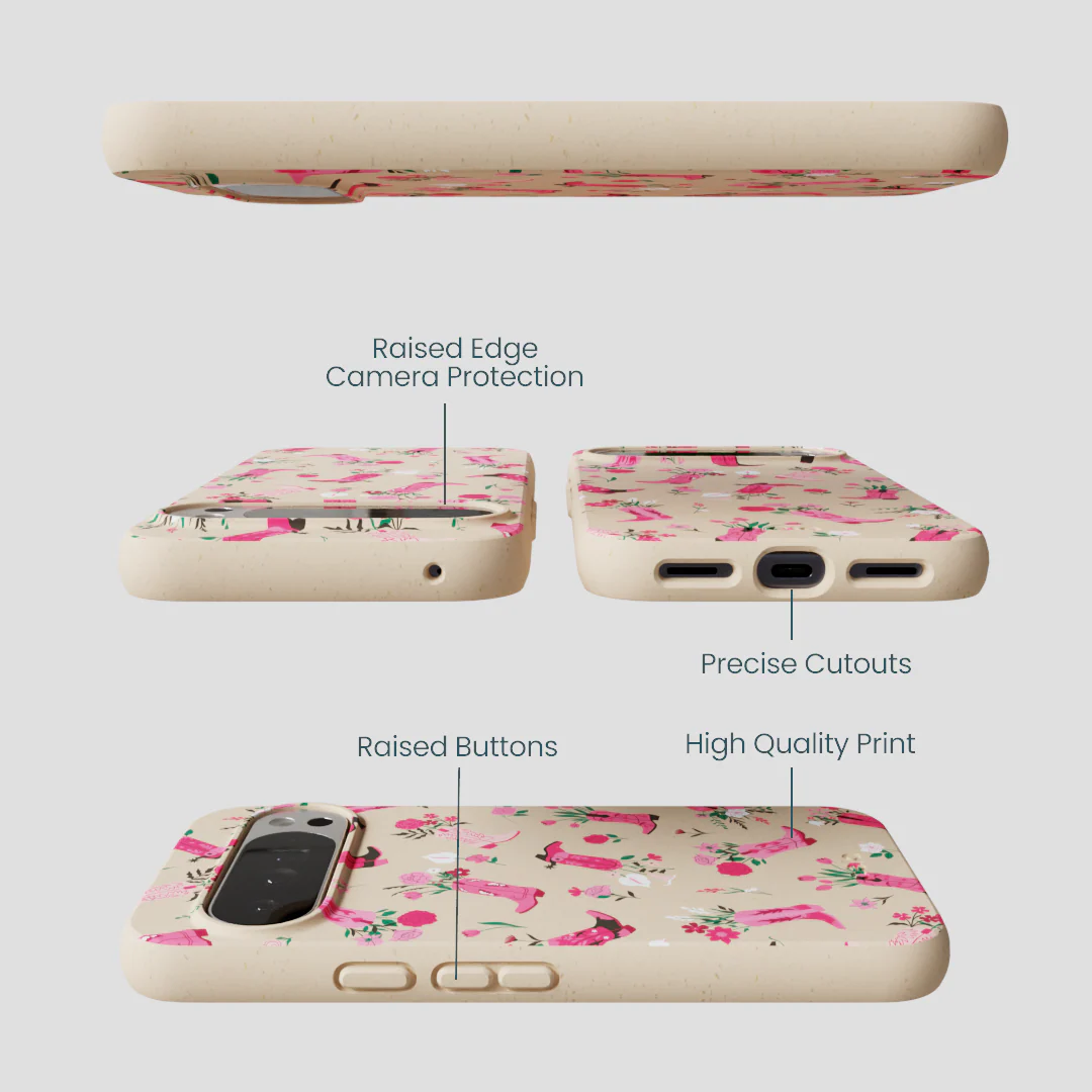 Seashell Boots N Flowers Google Pixel 10 Pro XL Case - Image 3