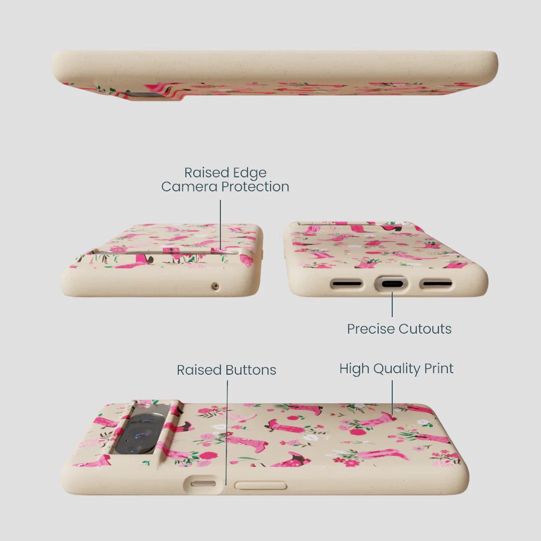 Seashell Boots N Flowers Google Pixel 8 Pro Case - Image 3
